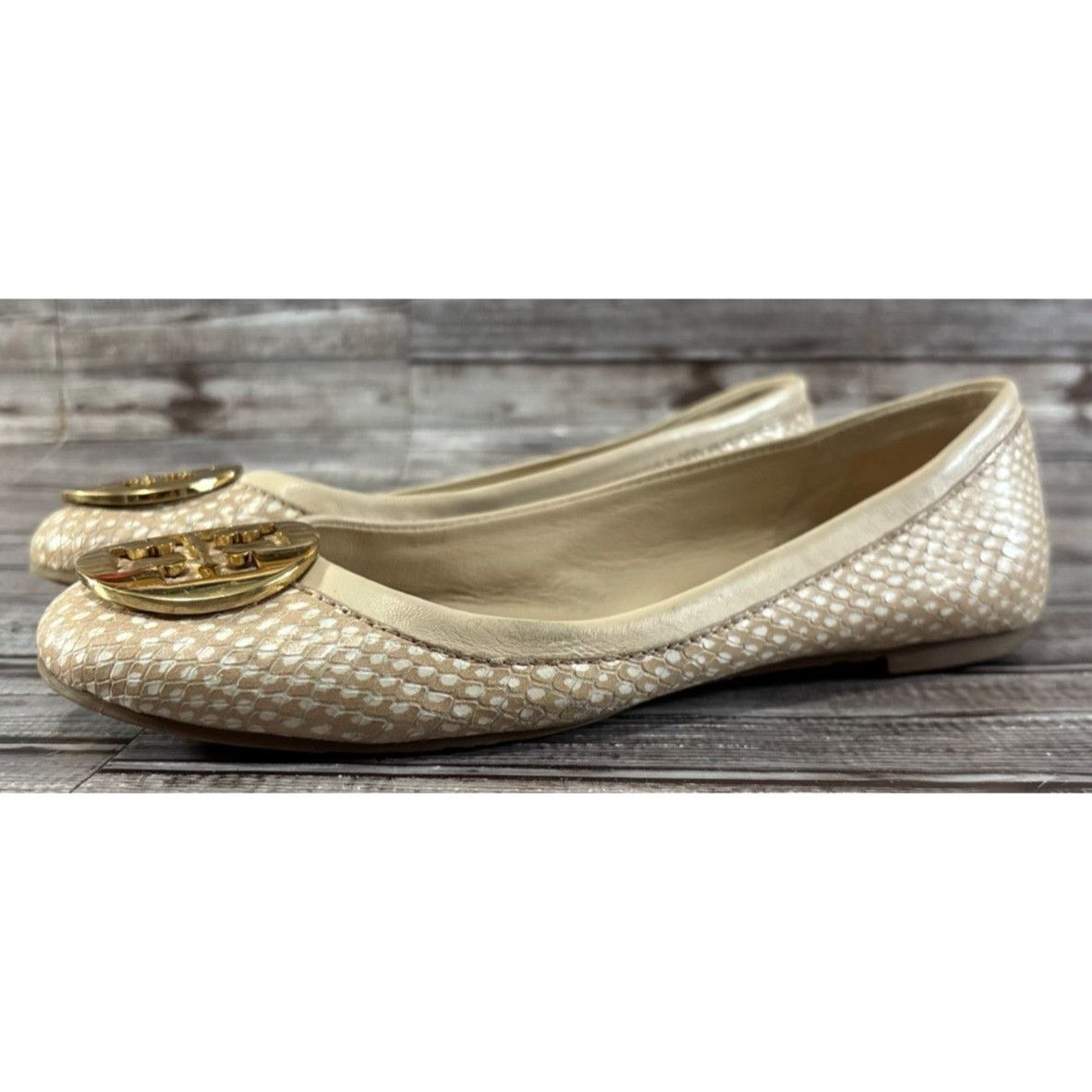 Tory Burch Tory Burch Napa Leather Minnie Travel Ballet Flat Size 7.5 M Size US 7.5 / IT 37.5 - 1 Thumbnail