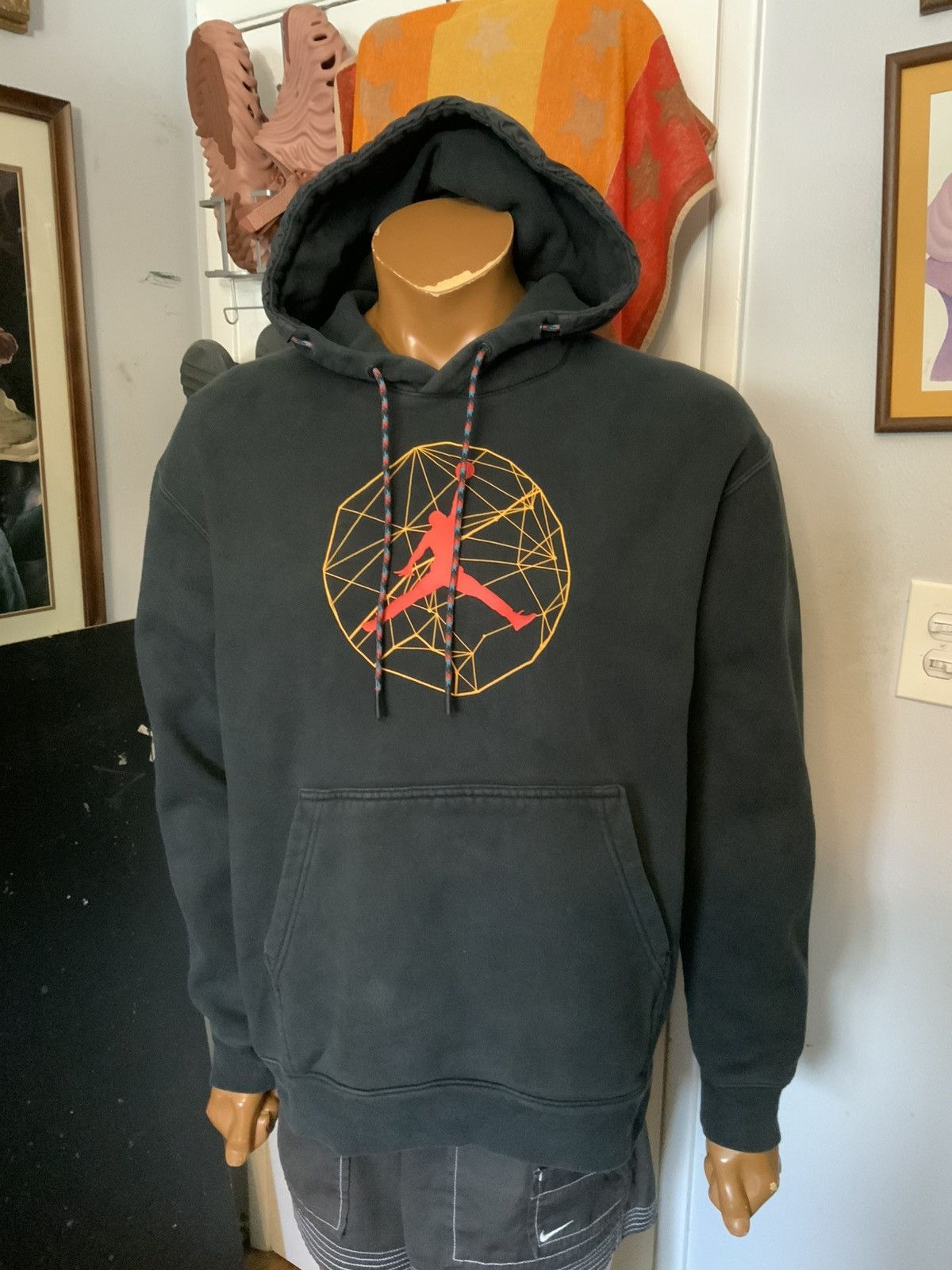 Jordan Brand Air Jordan Nike Jumpman 23 Black Graphic Retro Hoodie Size US L / EU 52-54 / 3 - 7 Thumbnail