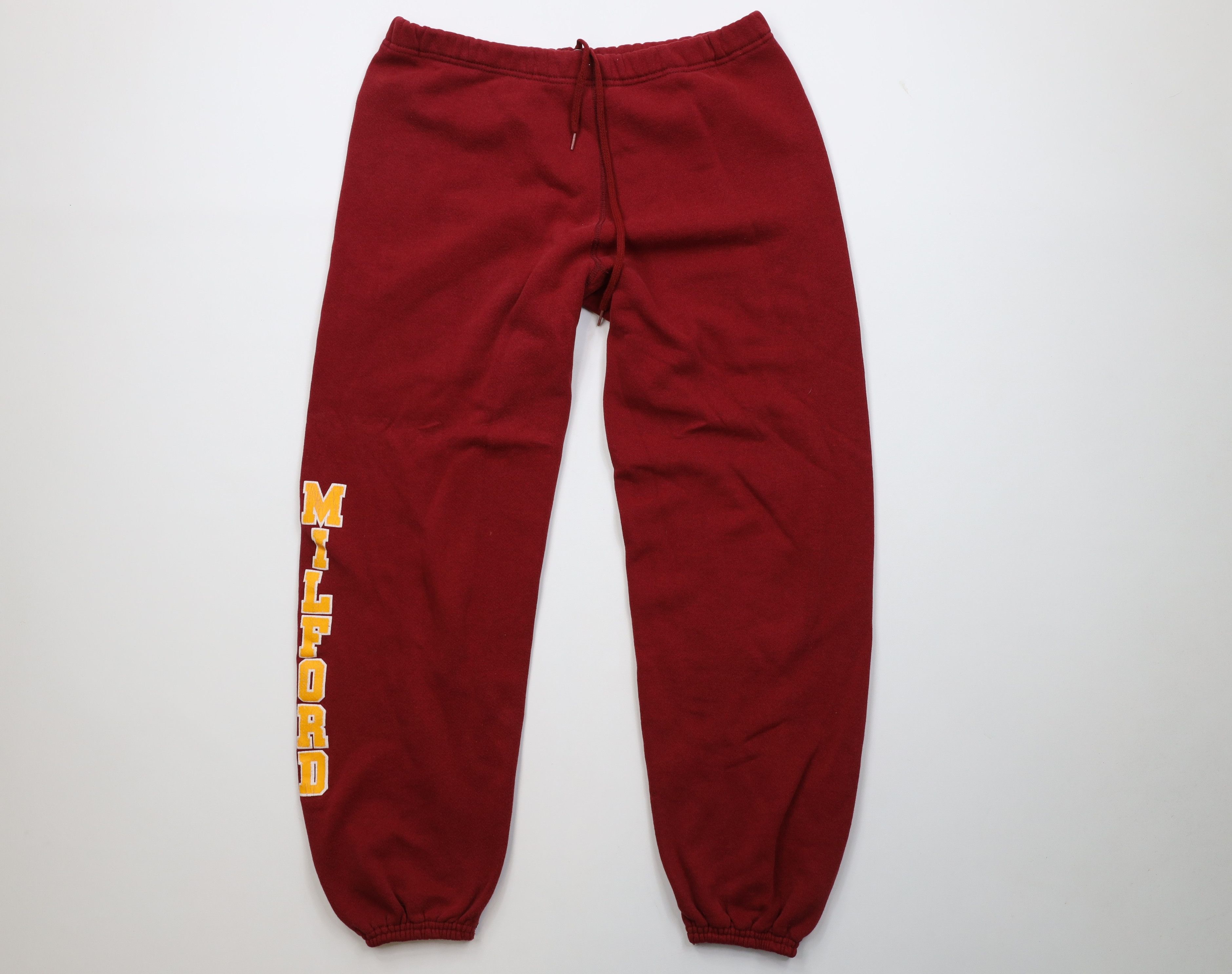 Vintage 70s Streetwear Sweatpants Joggers Pants Red USA