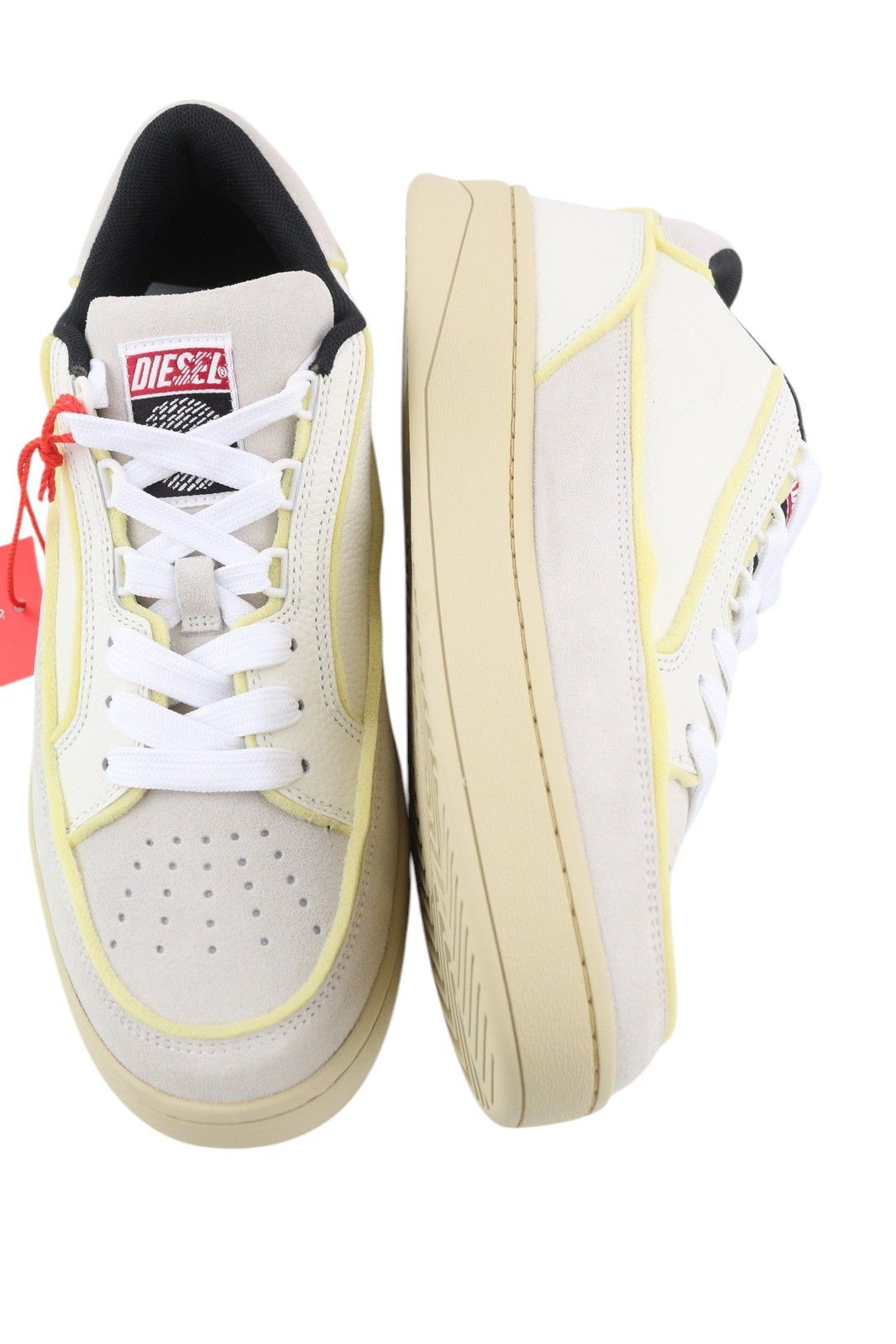 Diesel S-SINNA LOW EU41 White Leather Low Top 41099 Size US 8 / EU 41 - 6 Thumbnail