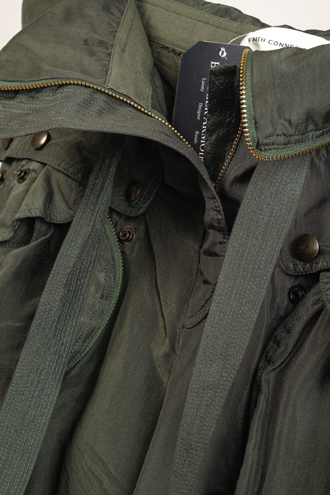 Faith Connexion Faith Connexion Army Khaki Silk Multi Pocket Cargo Pants Size 35" - 10 Thumbnail