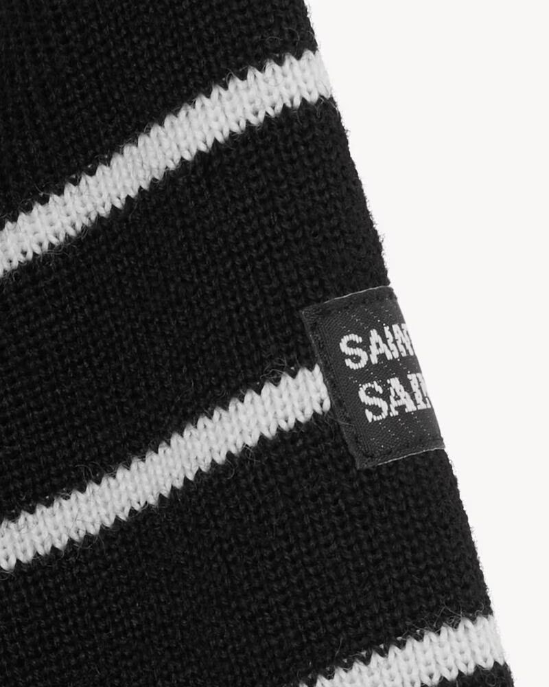 Saint Laurent Paris o1la1rc1a0425 779464 Saint James Cropped Sweater In Wool Size S / US 4 / IT 40 - 4 Thumbnail