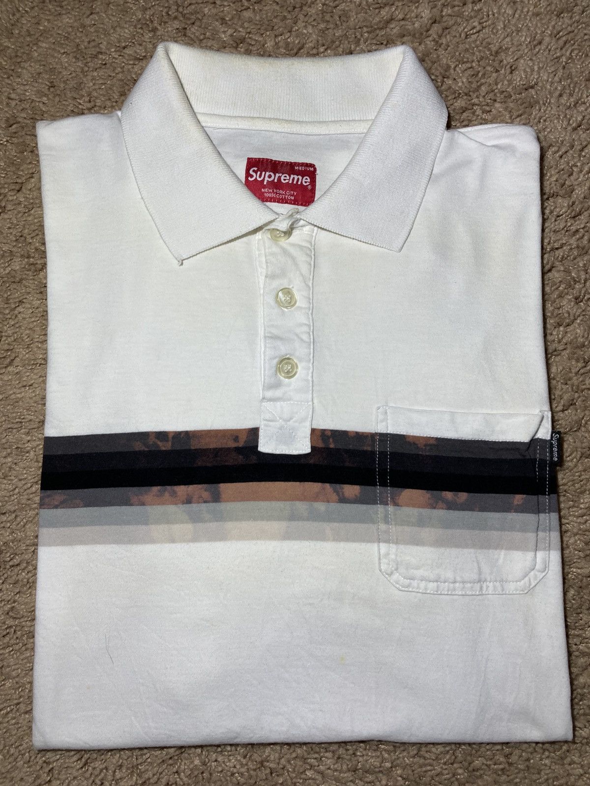 Supreme Striped Supreme polo 2018 | Grailed