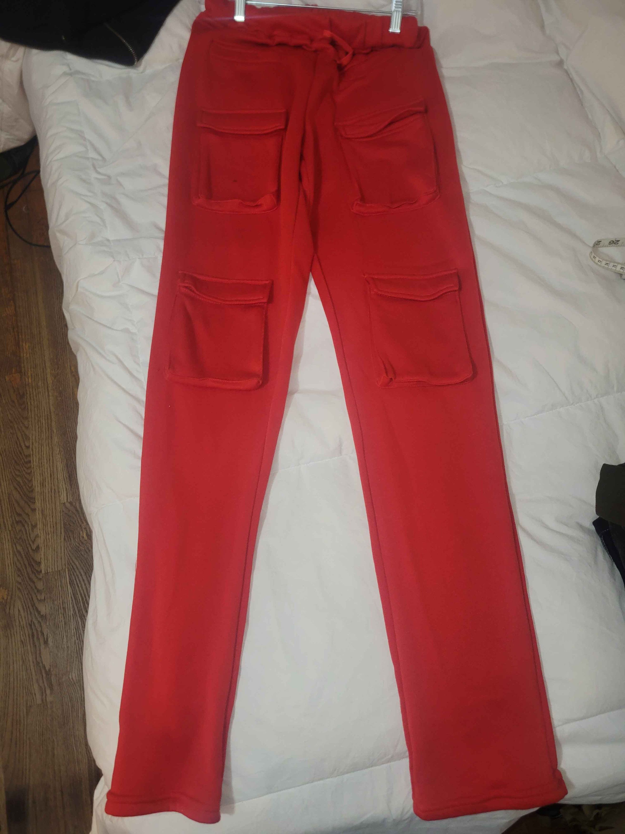 Other Stacked Red Joggers | Unknown Brand | Size US 32 / EU 48 - 1 Thumbnail