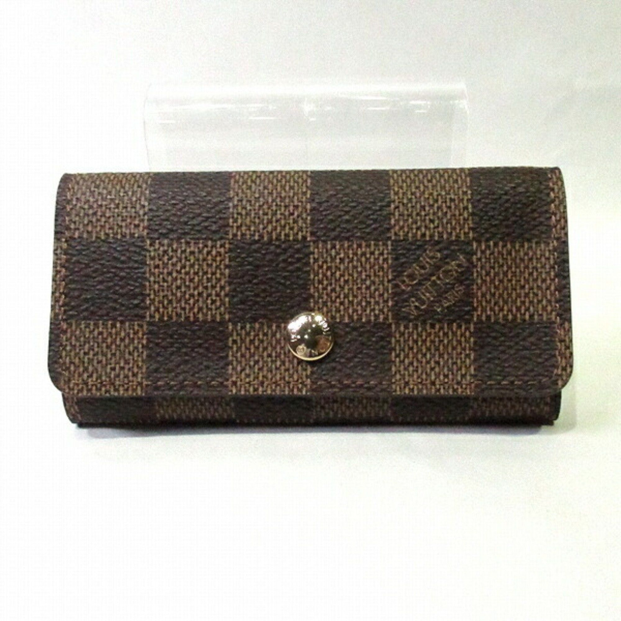 image of Louis Vuitton Damier Multicle 4 N62631 Brand Accessories Key Case Men Women in Brown