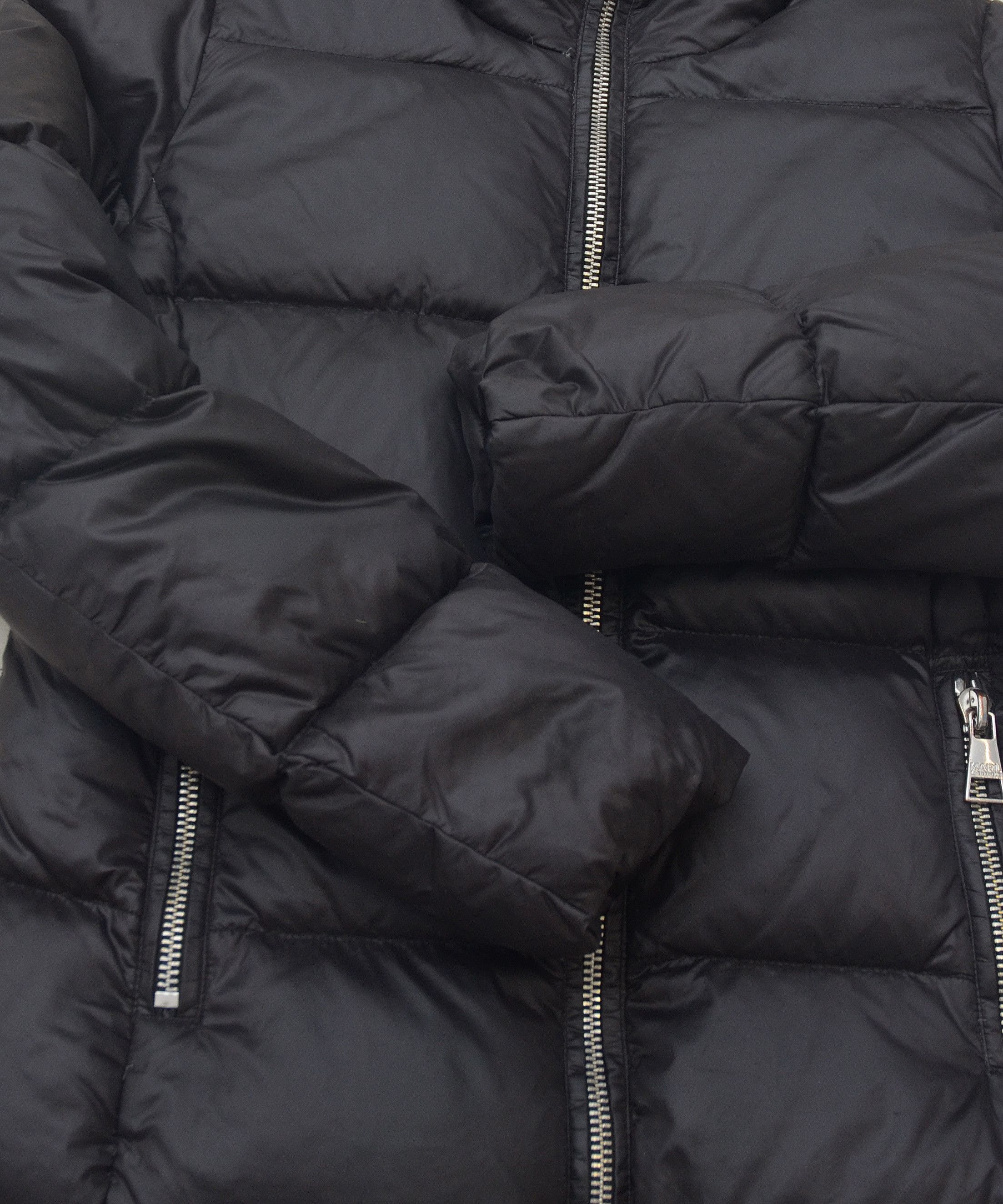 Karl Lagerfeld Karl Lagergeld Puffer Black Down Jacket Size M / US 6-8 / IT 42-44 - 6 Thumbnail