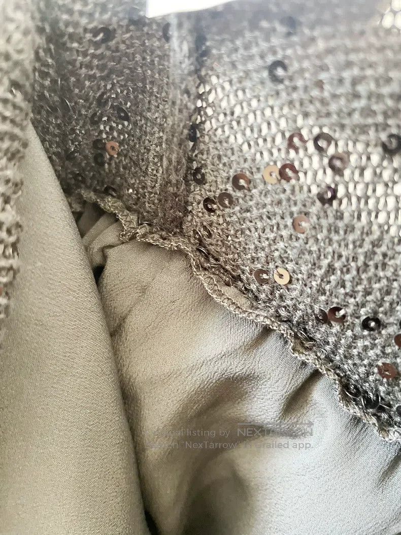 Brunello Cucinelli Brunello Cucinelli size M Black fully sequined linen silk e Size 28" / US 6 / IT 42 - 6 Thumbnail