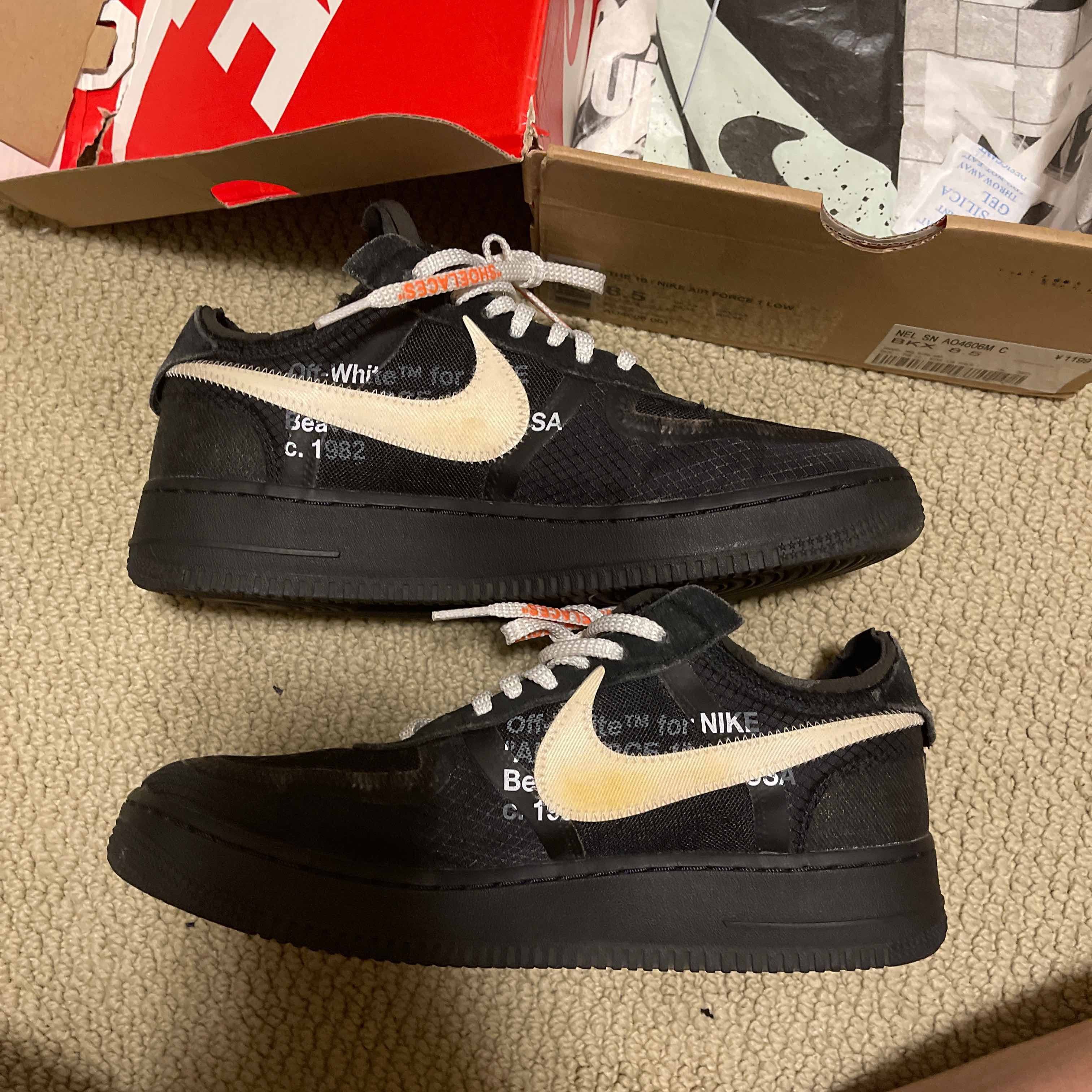 Nike Off White x Air Force 1 Low Black Grailed