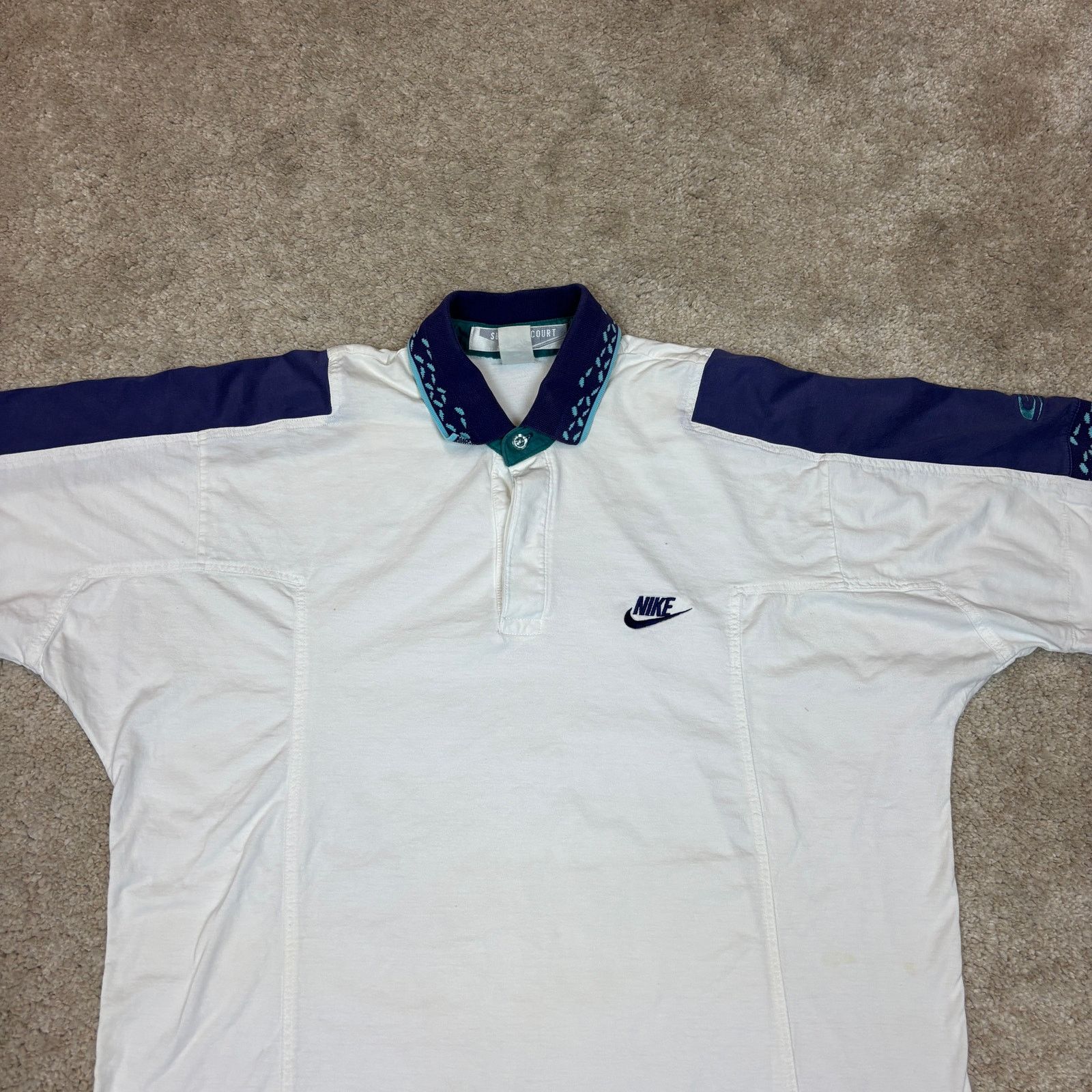 Nike Vintage 90s Nike Supreme Court Polo Shirt Men's Large Agassi Size US L / EU 52-54 / 3 - 2 Thumbnail