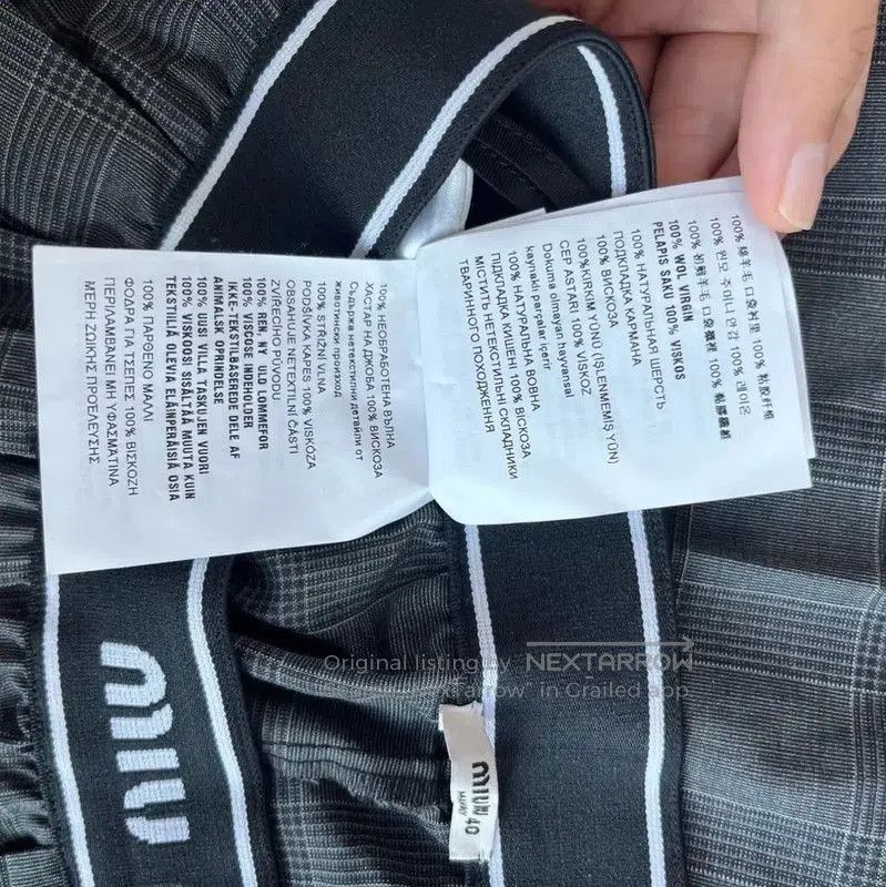 Miu Miu Miu Miu Gray Cotton Casual Pants . Size 23" - 3 Thumbnail