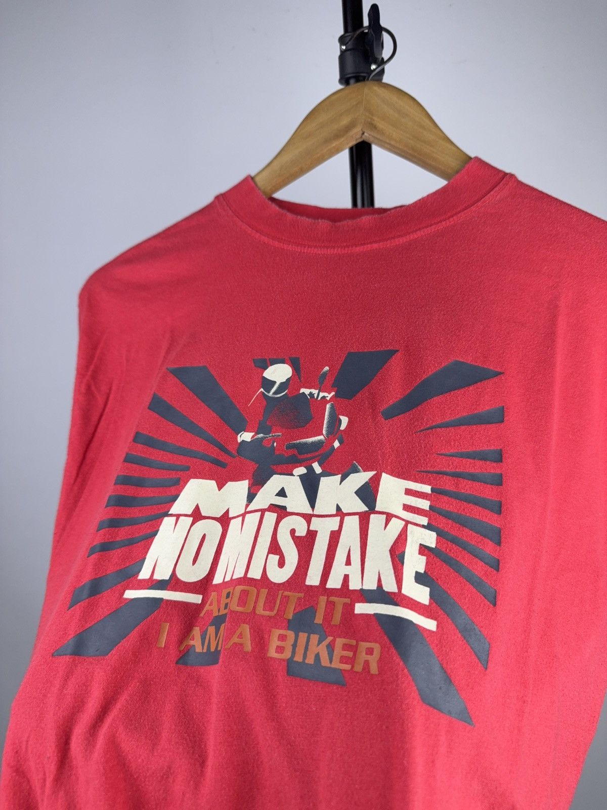 Vintage Biker Moto Graphic Tee Make No Mistake Rider Shirt Size US L / EU 52-54 / 3 - 3 Thumbnail