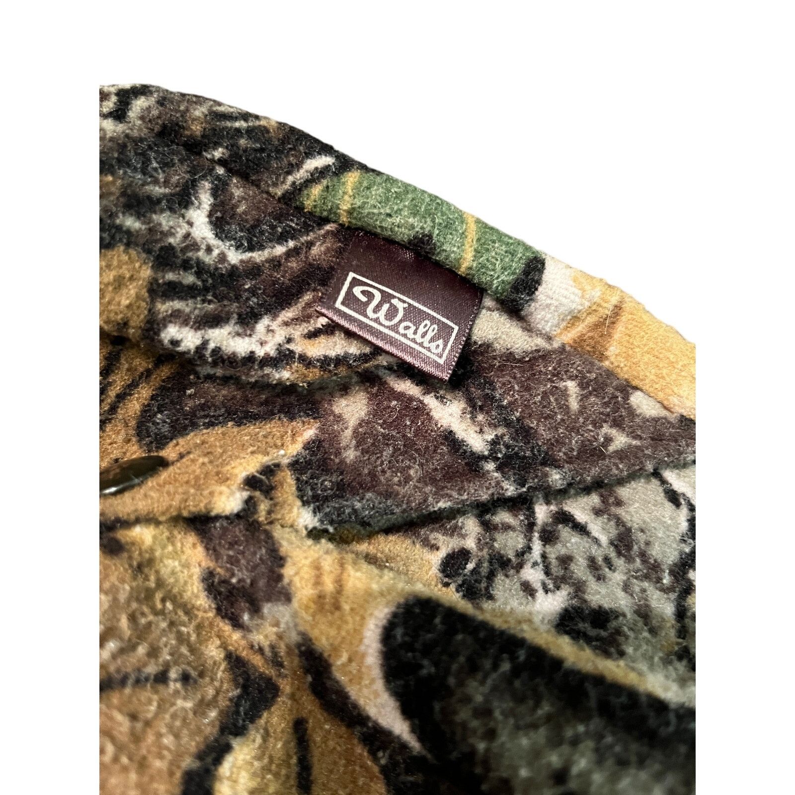 Vintage Walls Vintage Camo Leaf Pattern Fleece Jacket Made in USA XL Size US XL / EU 56 / 4 - 10 Thumbnail