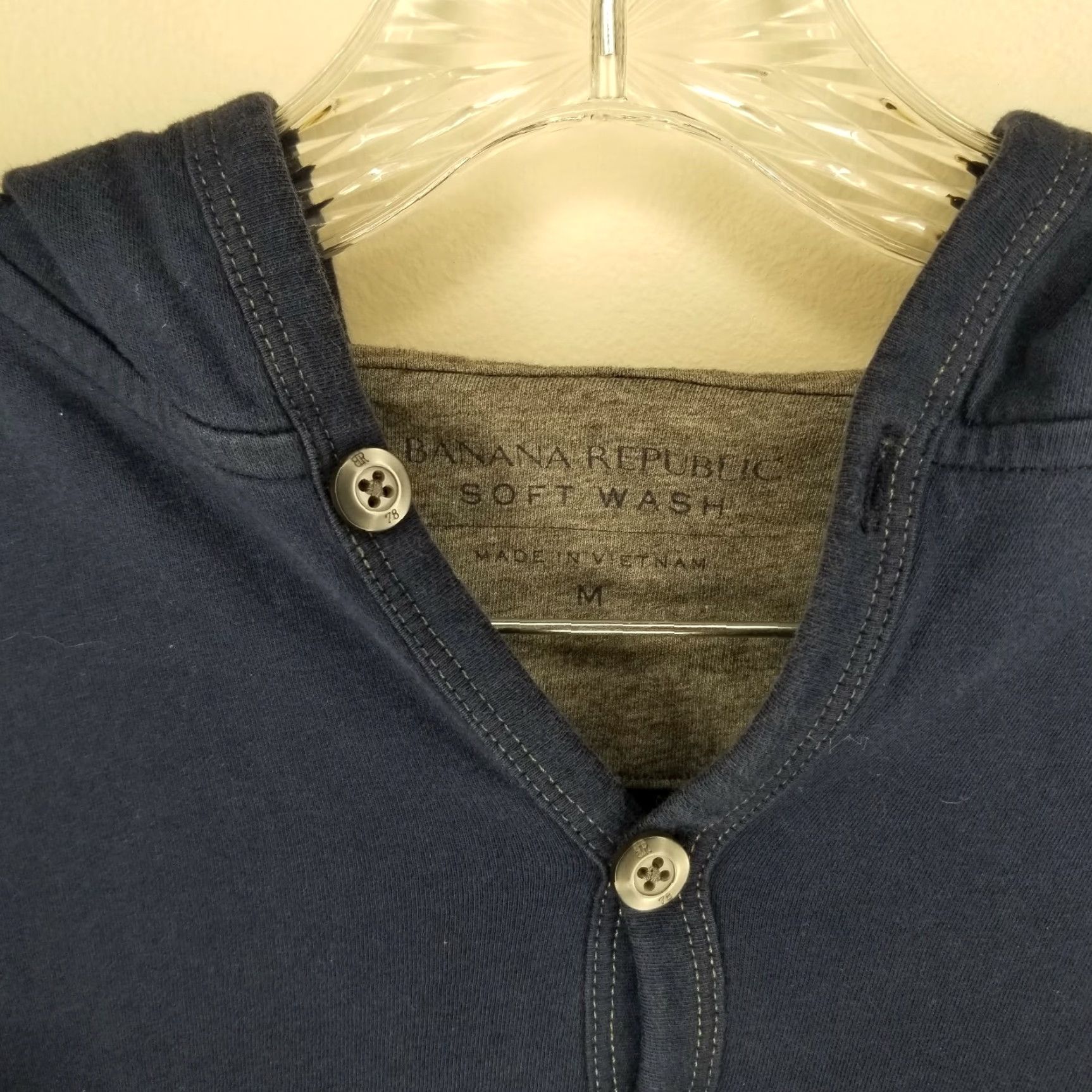 Banana Republic BANANA REPUBLIC Men’s Hooded Lightweight Sweater, Blue, Size M, Pullover Size US M / EU 48-50 / 2 - 3 Thumbnail