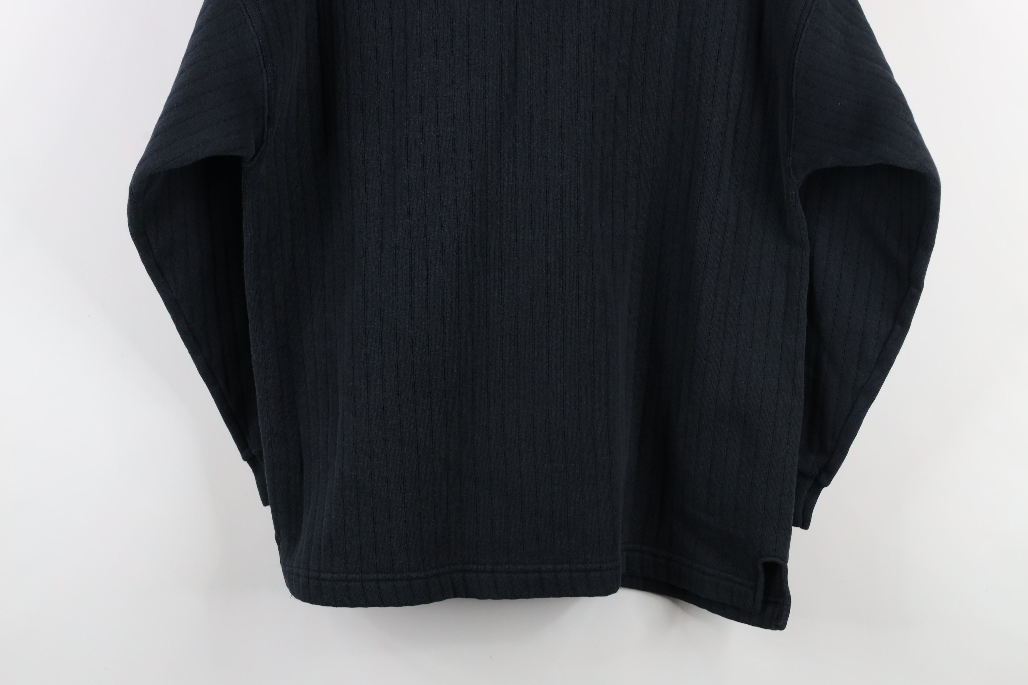 Vintage Vintage 90s Streetwear Ribbed Turtleneck Sweatshirt Black Size XL / US 12-14 / IT 48-50 - 8 Thumbnail