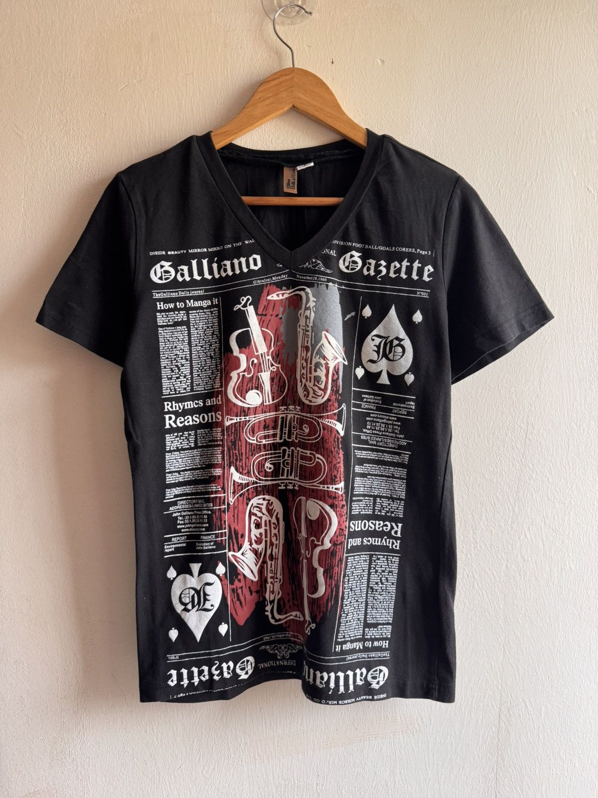 John Galliano Newspaper T Shirt | Grailed