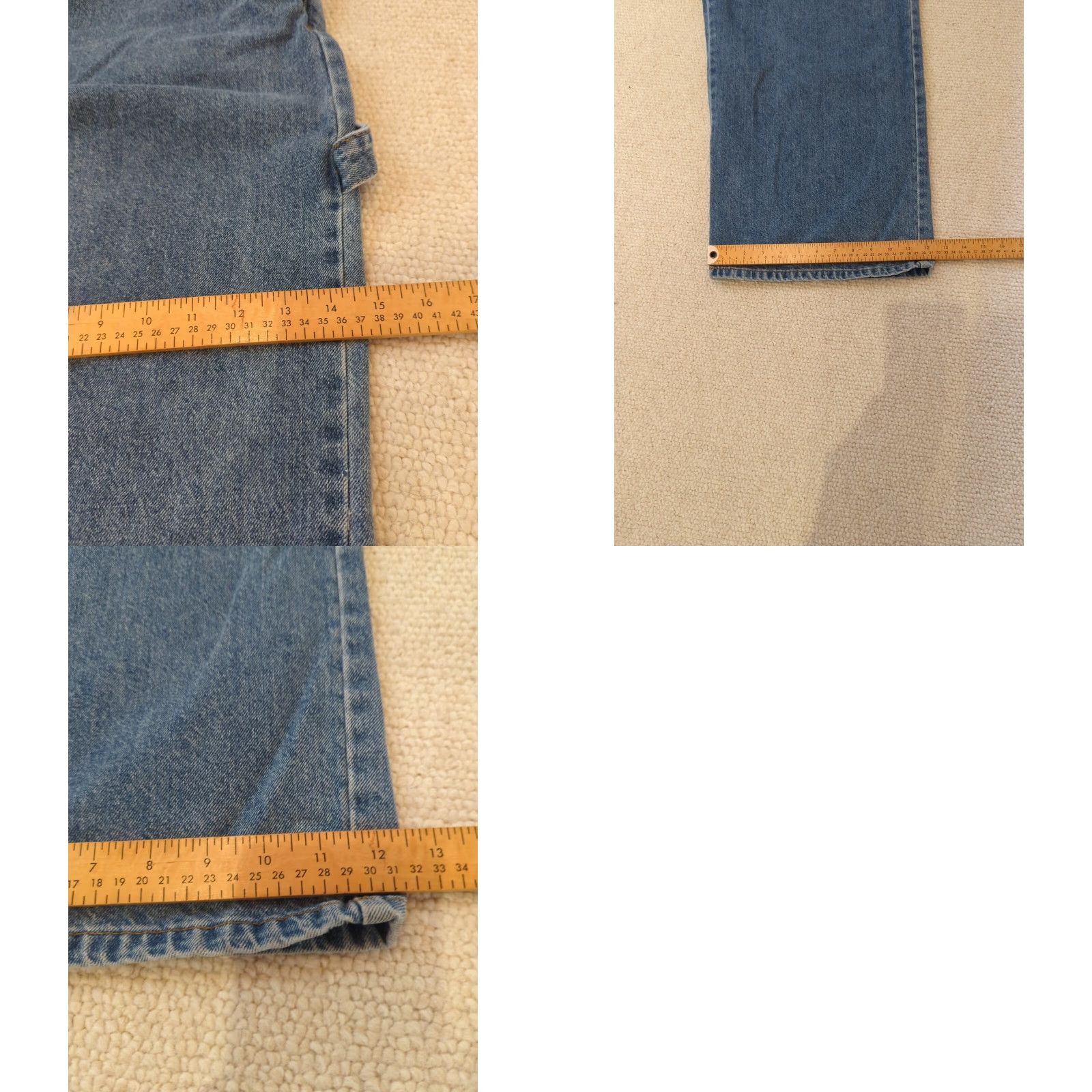 Cotton On Cotton On Denim Jeans Baggy wide leg Carpenter Womens 14 Grunge Skater Retro Relaxed Blue Denim Wide-Leg 14 Womens Size 36" / US 14 / IT 50 - 11 Thumbnail