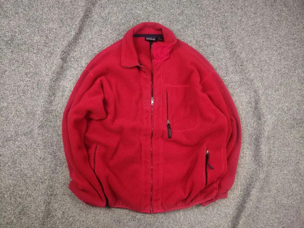 Patagonia Vintage 90's Patagonia Synchilla Zip Red Fleece Jacket 25410 Size US XL / EU 56 / 4 - 1 Thumbnail