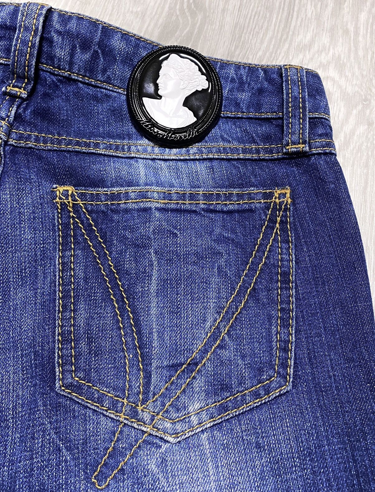 Frankie Morello Women’s Frankie Morello Flared Washed Navy Jeans Denim Logo Size 27" / US 4 / IT 40 - 21 Thumbnail