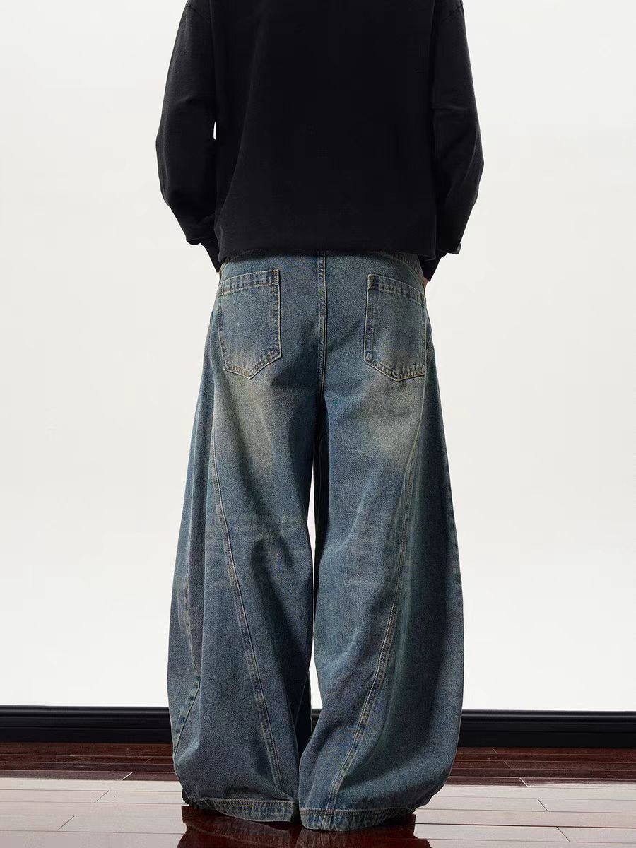 Japanese Brand × Jean Retro cut curved knife high street jeans Size US 30 / EU 46 - 4 Thumbnail