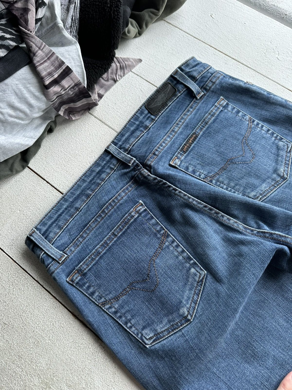 Harley Davidson × Vintage 🚨Vintage Y2K Harley Davidson Jeans Light Wash usa Size US 31 - 7 Thumbnail