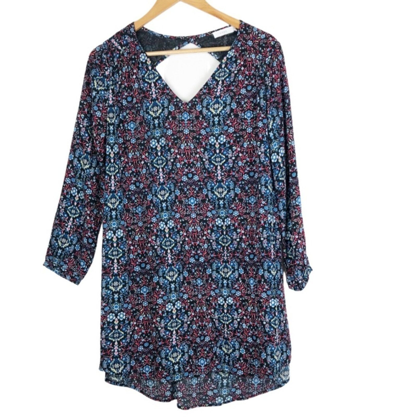 Nordstrom Lush Women’s Floral Back Cut Out Mini Boho Patterned Dress Size S / US 4 / IT 40 - 13 Thumbnail