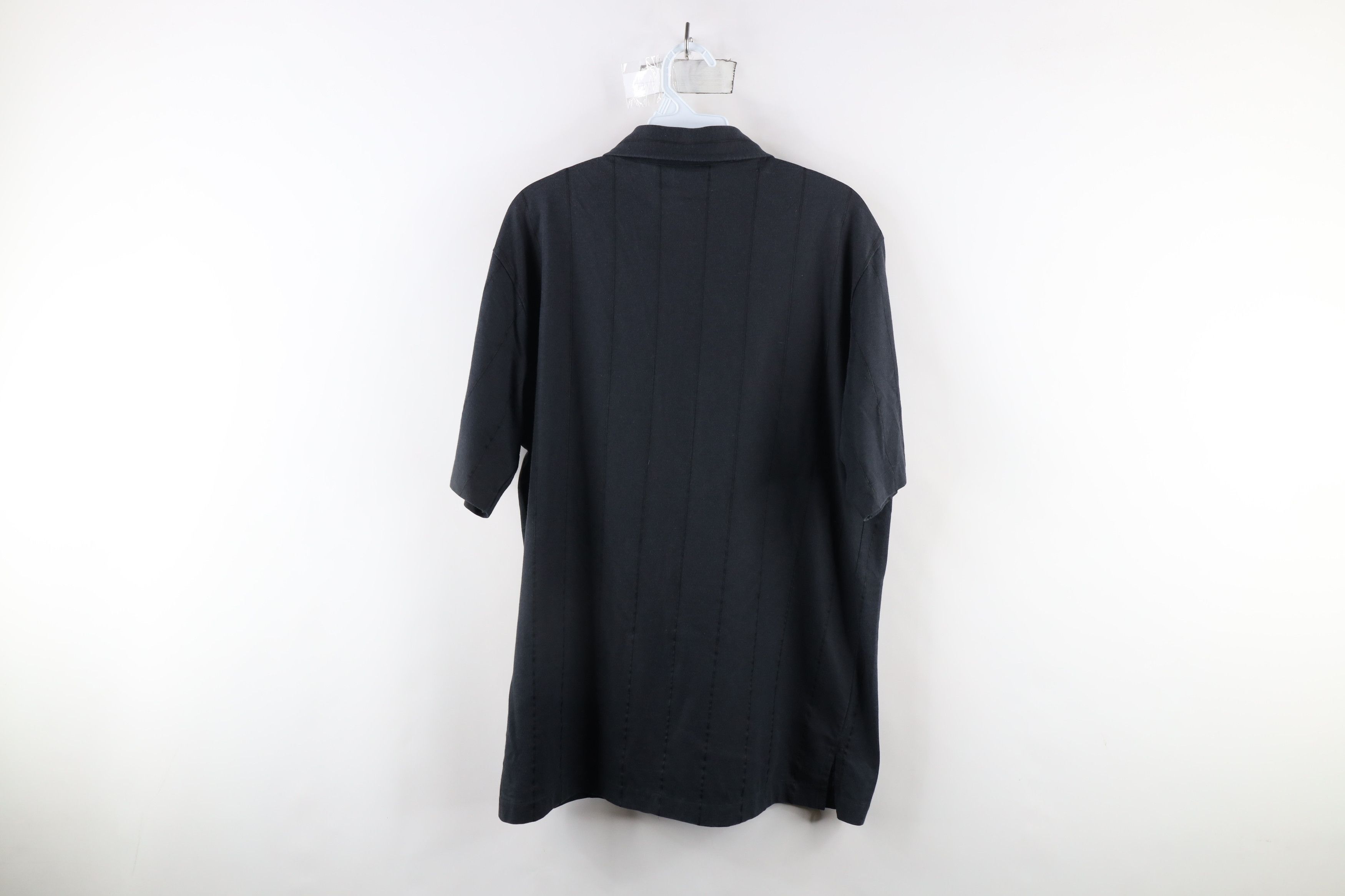 Vintage Vintage 90s Streetwear Knit Collared Pocket Polo Shirt Black Size US XL / EU 56 / 4 - 7 Thumbnail