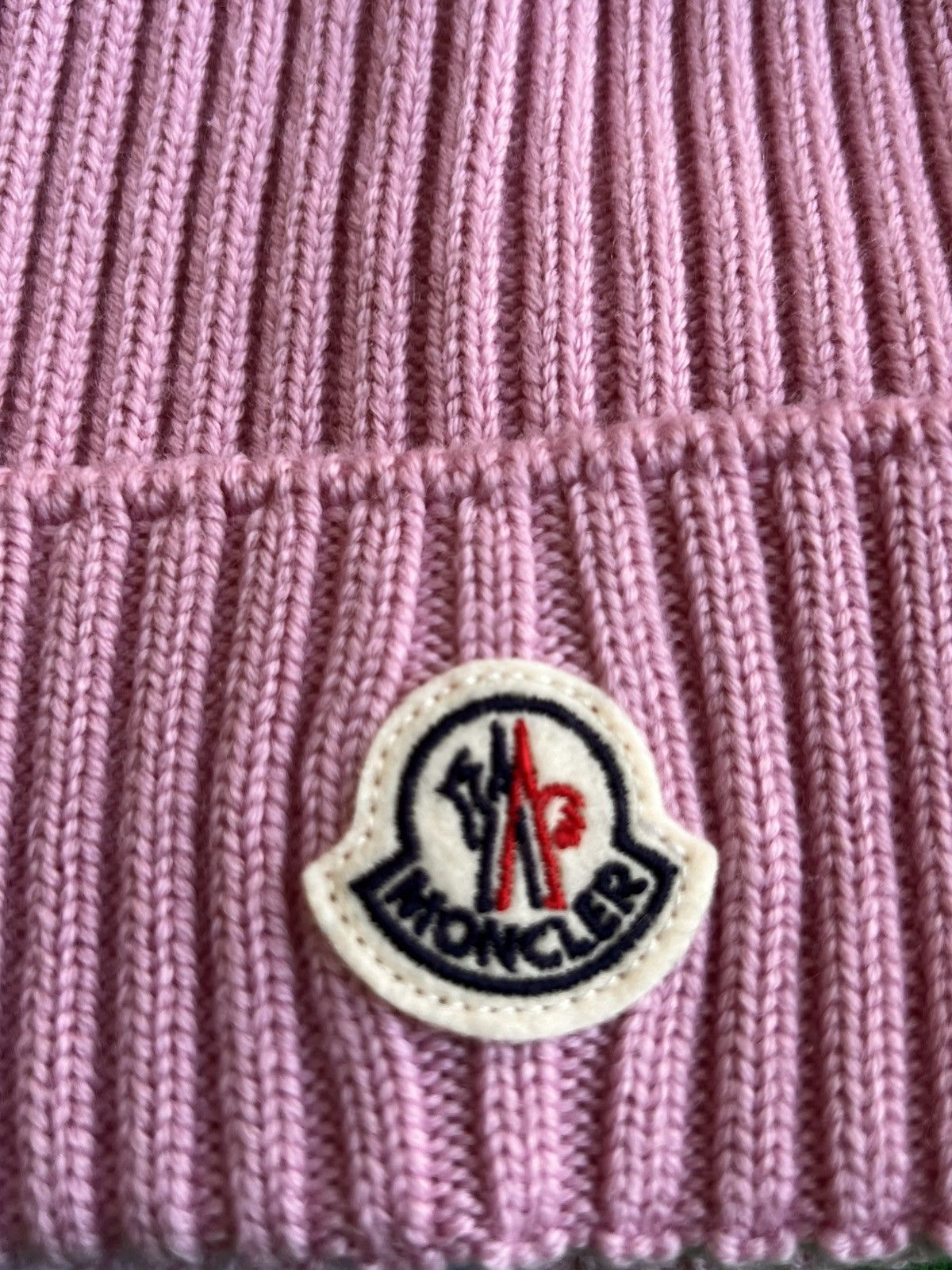 Moncler Moncler Berretto Tricot Pom Pom Beanie pink logo hat cap cuf Size ONE SIZE - 5 Thumbnail
