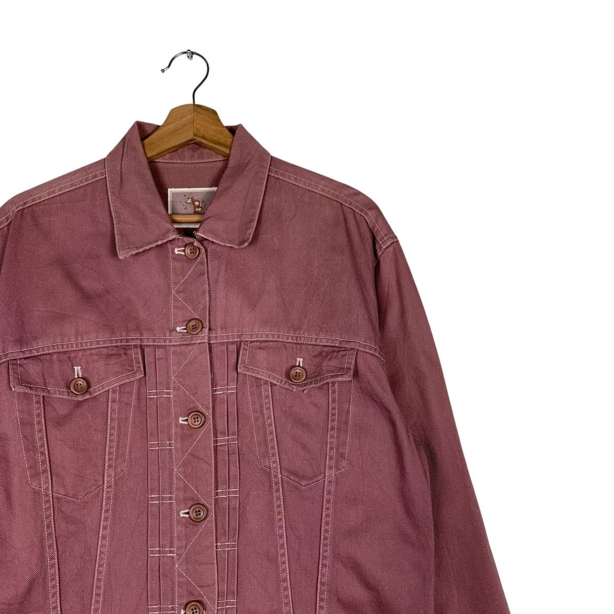 Japanese Brand KETTY Embroidery Big Logo Pink Jacket #1398-C63 Size M / US 6-8 / IT 42-44 - 7 Thumbnail