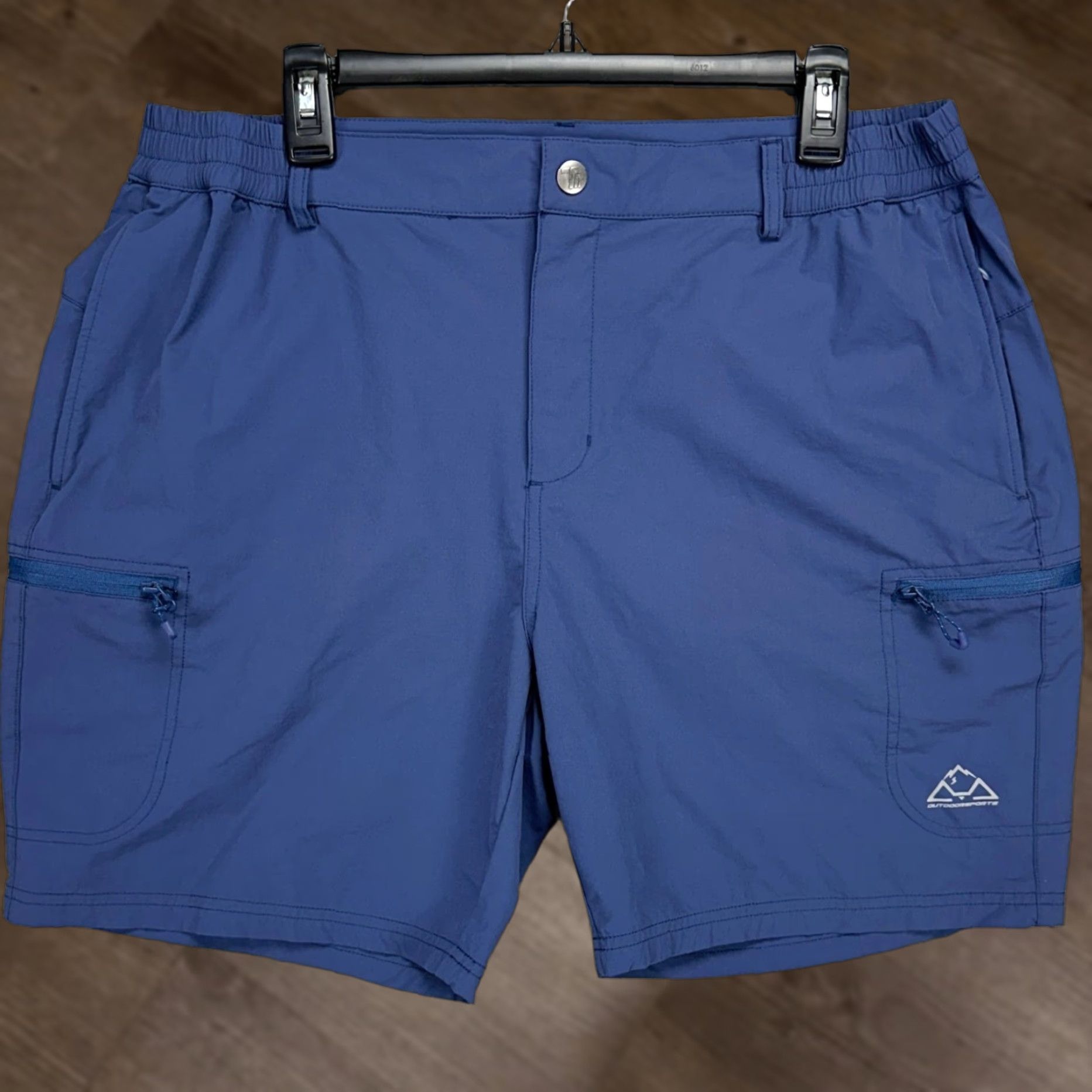 Vintage Outdoor Sports Cargo Shorts XL Blue Men Casual Travel Waistband Elastic Pockets Outdoor Stretch 34 in Inseam 7 in Size US 36 / EU 52 - 1 Thumbnail