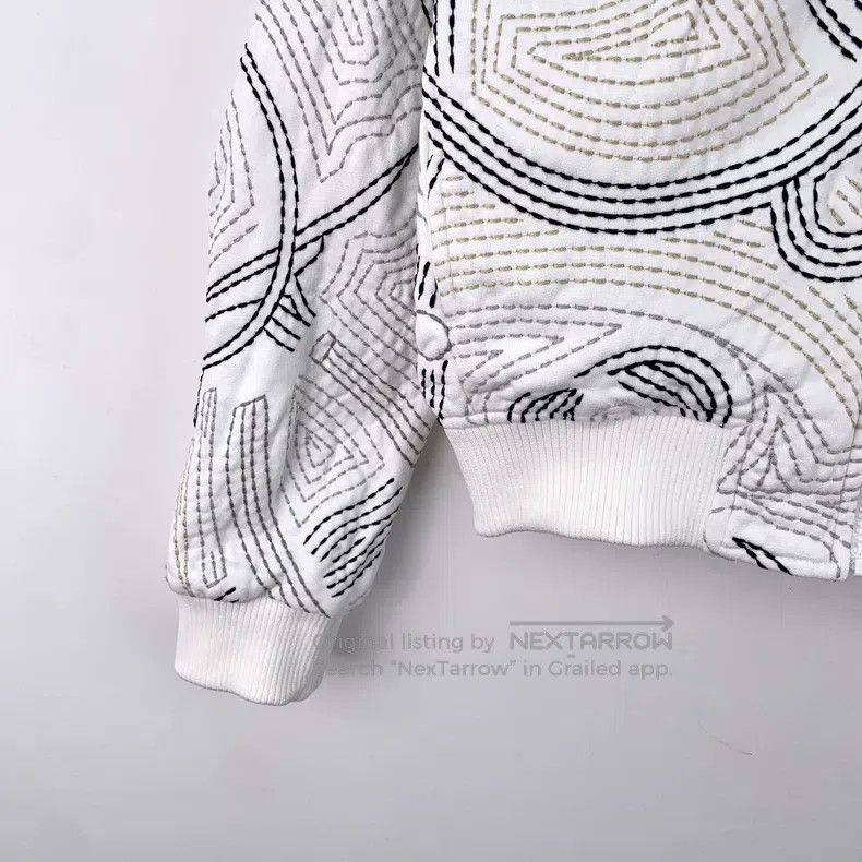 Hermes Hermes White Classic Embroidered Printed Cotton Stand Coll Size XS / US 0-2 / IT 36-38 - 4 Thumbnail