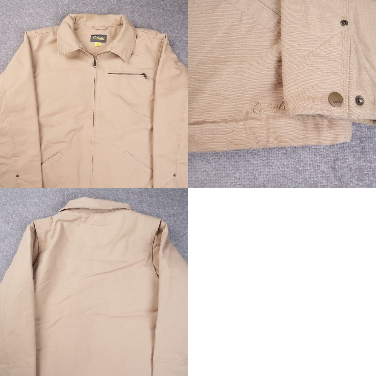 Vintage Cabela's Beige Duck Canvas Lined Full Zip Jacket Mens Large Size US L / EU 52-54 / 3 - 8 Thumbnail