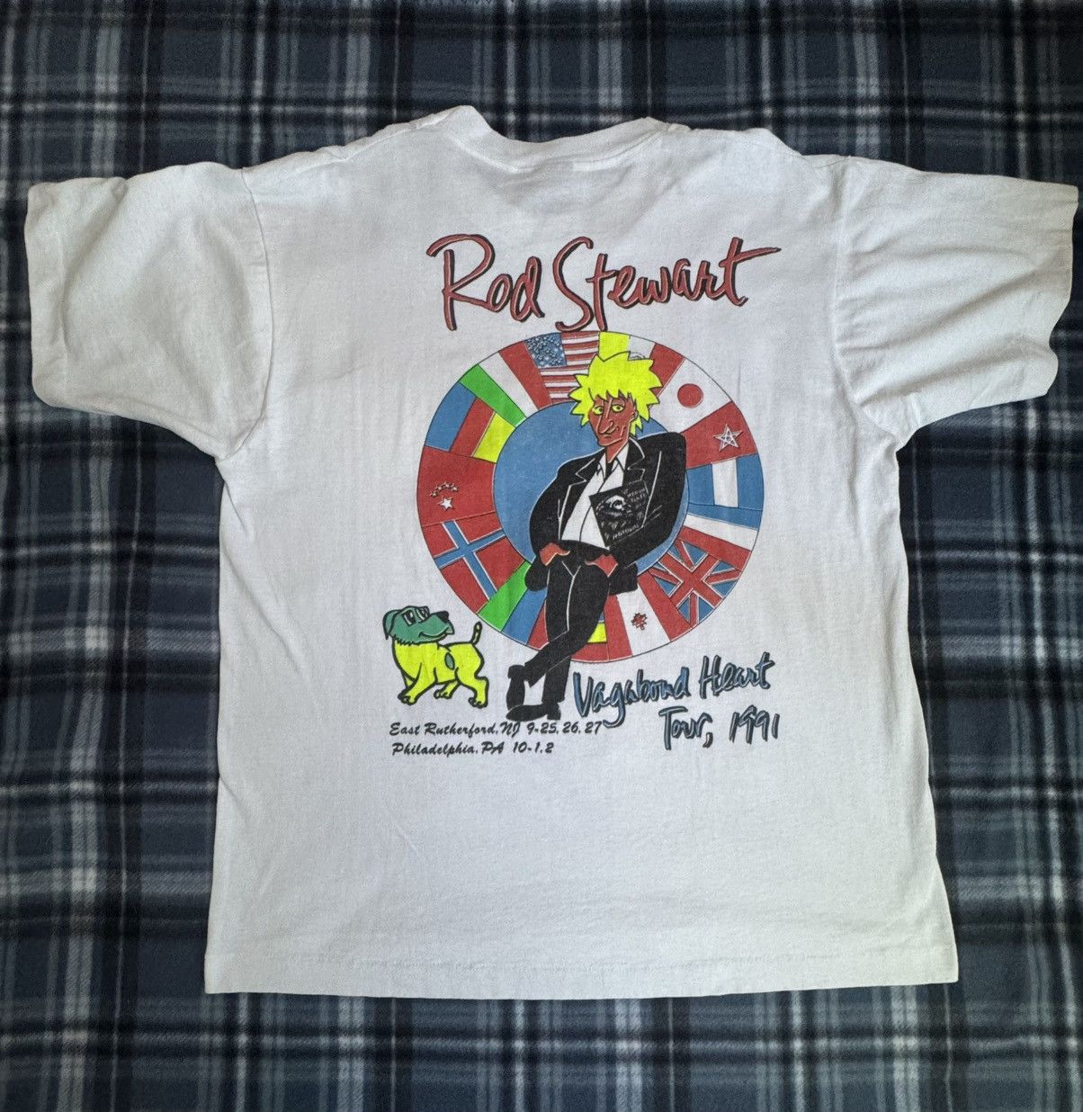 Other Vintage Screen Stars 1991 Rod Stewart Vagabond Heart Tour Size US XL / EU 56 / 4 - 5 Thumbnail