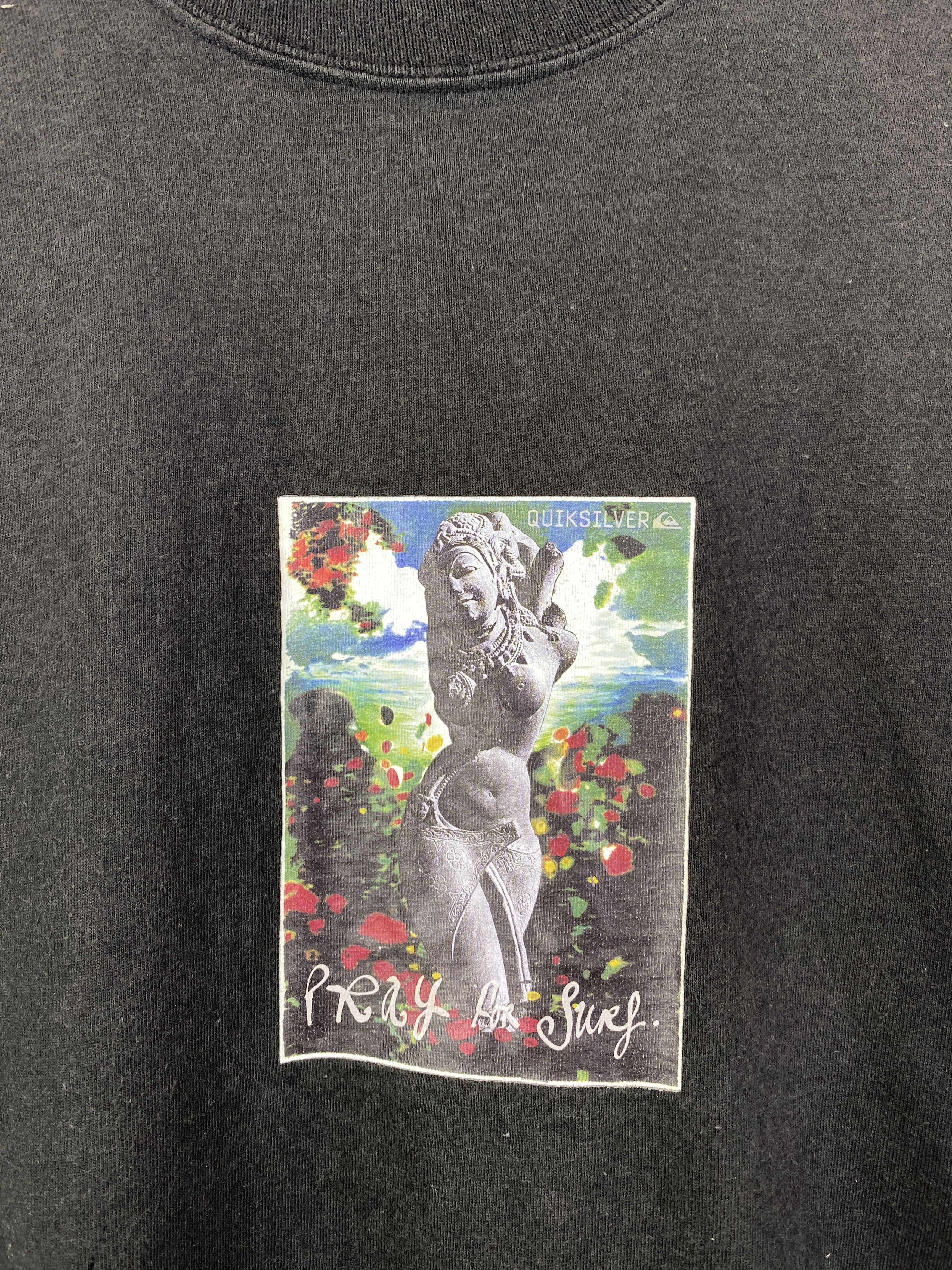 Quiksilver Vintage 90s Quiksilver "Pray For Surf" T-Shirt TA0739 Size US M / EU 48-50 / 2 - 6 Thumbnail