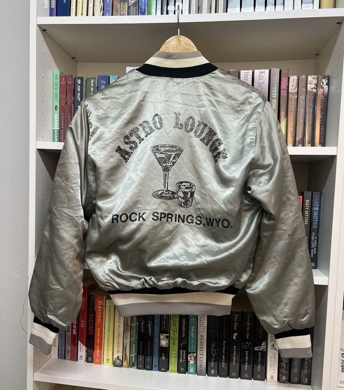 image of Swingster x Varsity Jacket Vintage Astro Lounge Usa Varsity Jacket in Silver, Men's (Size Small)
