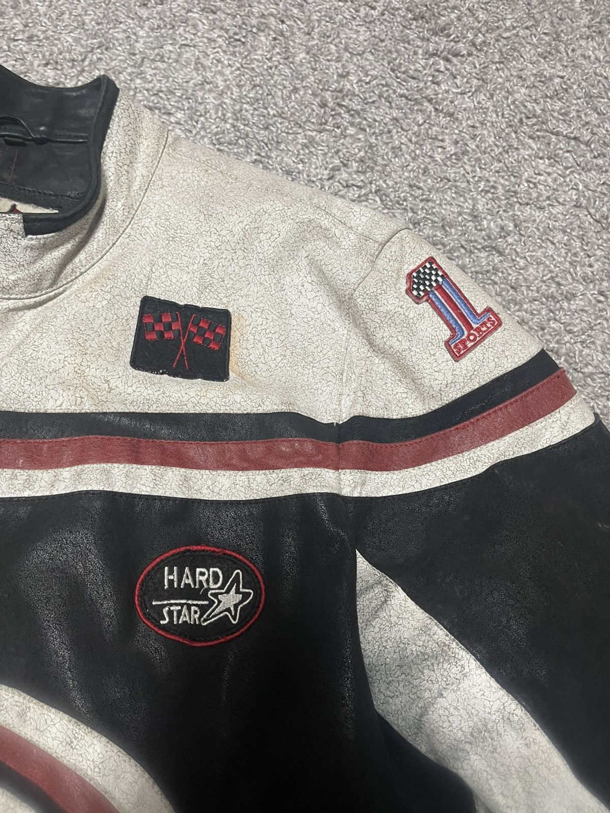 Japanese Brand Vintage Racing Moto Leather Jacket Bike Team size XL Size US XL / EU 56 / 4 - 7 Thumbnail