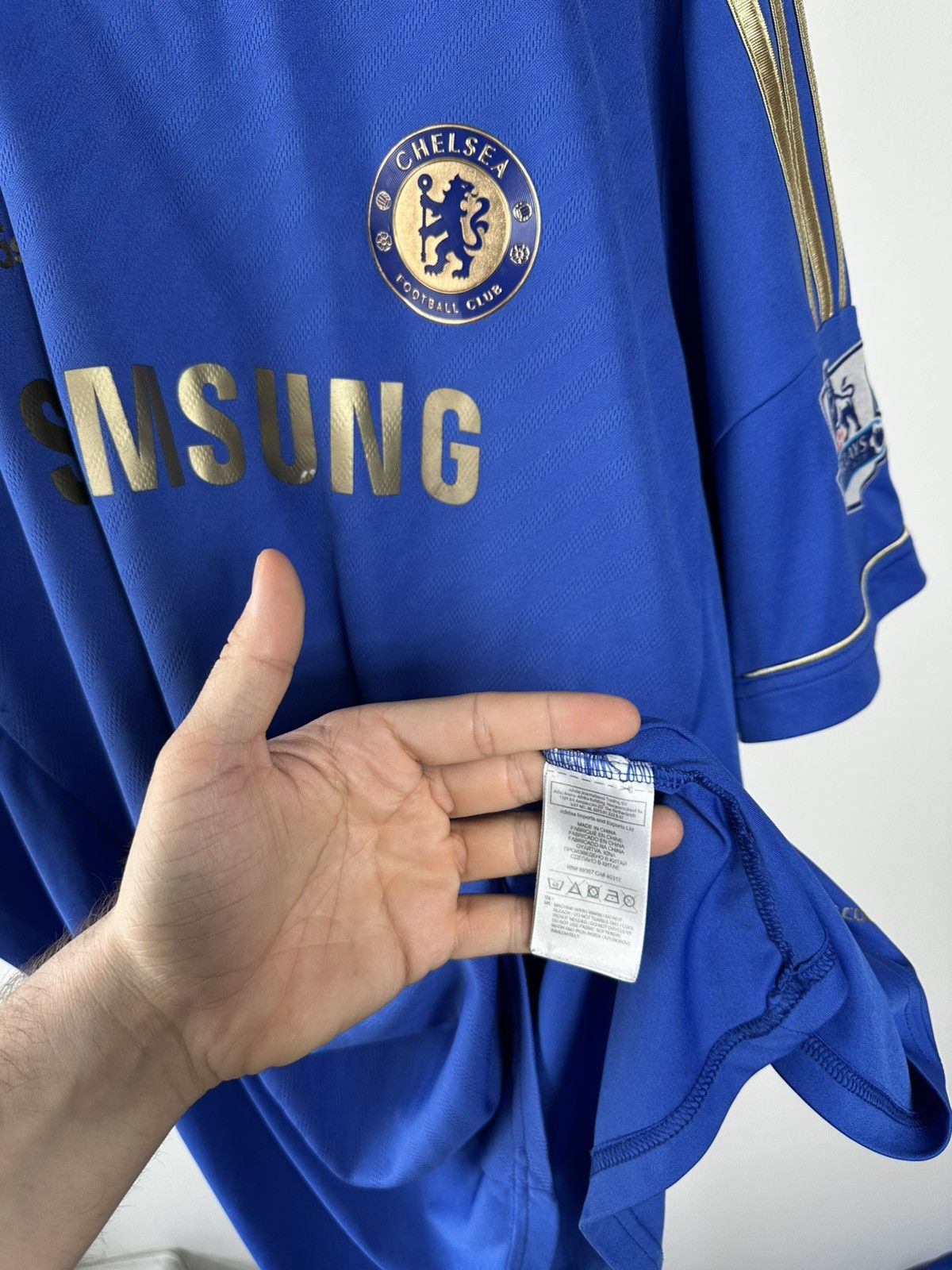Chelsea Soccer Chelsea FC 2012-13 Home Jersey Adidas Samsung Gold Size 3XL Size US XXL / EU 58 / 5 - 7 Thumbnail