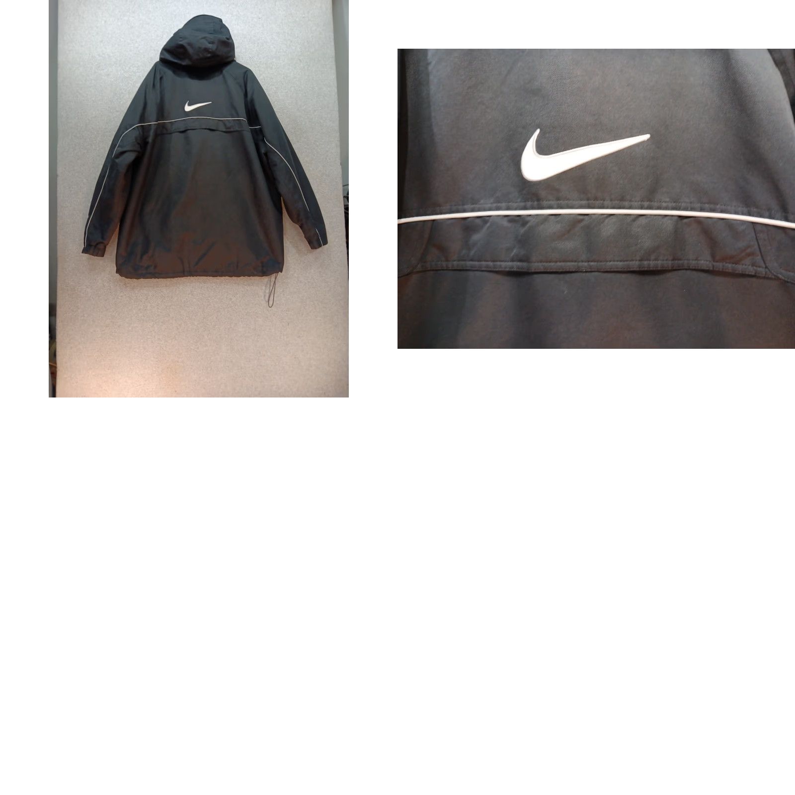 Nike VINTAGE Nike Jacket Coat Parka Hooded Mens 2XL Tall Black Fleece Lined Full Zip Sports Size US XXL / EU 58 / 5 - 10 Thumbnail