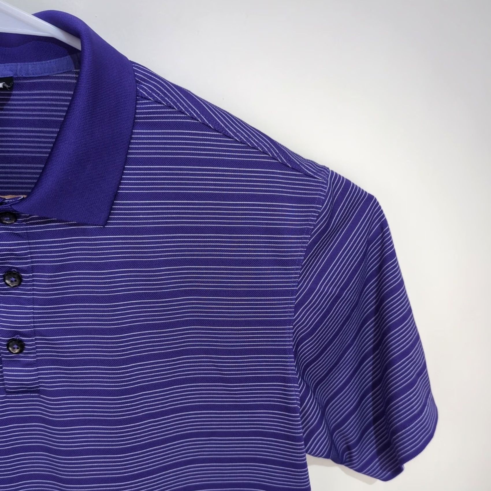 Nike Nike Golf Polo Shirt Mens Dri-Fit Short Sleeve Purple Striped M 274038 Size US M / EU 48-50 / 2 - 4 Thumbnail