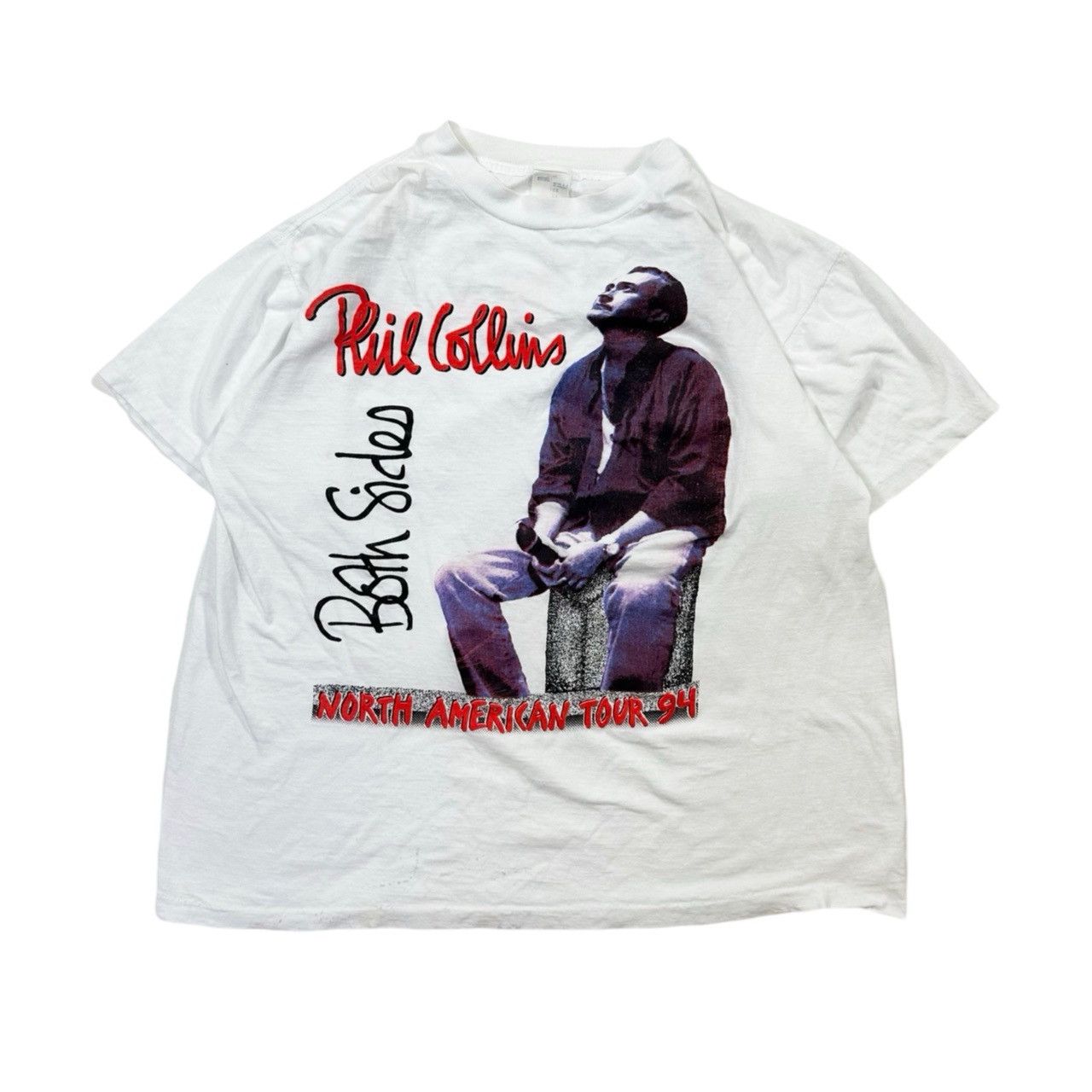 Vintage Vintage 1994 Phil Collins Both Sides Big Print Graphic Size US XL / EU 56 / 4 - 1 Thumbnail
