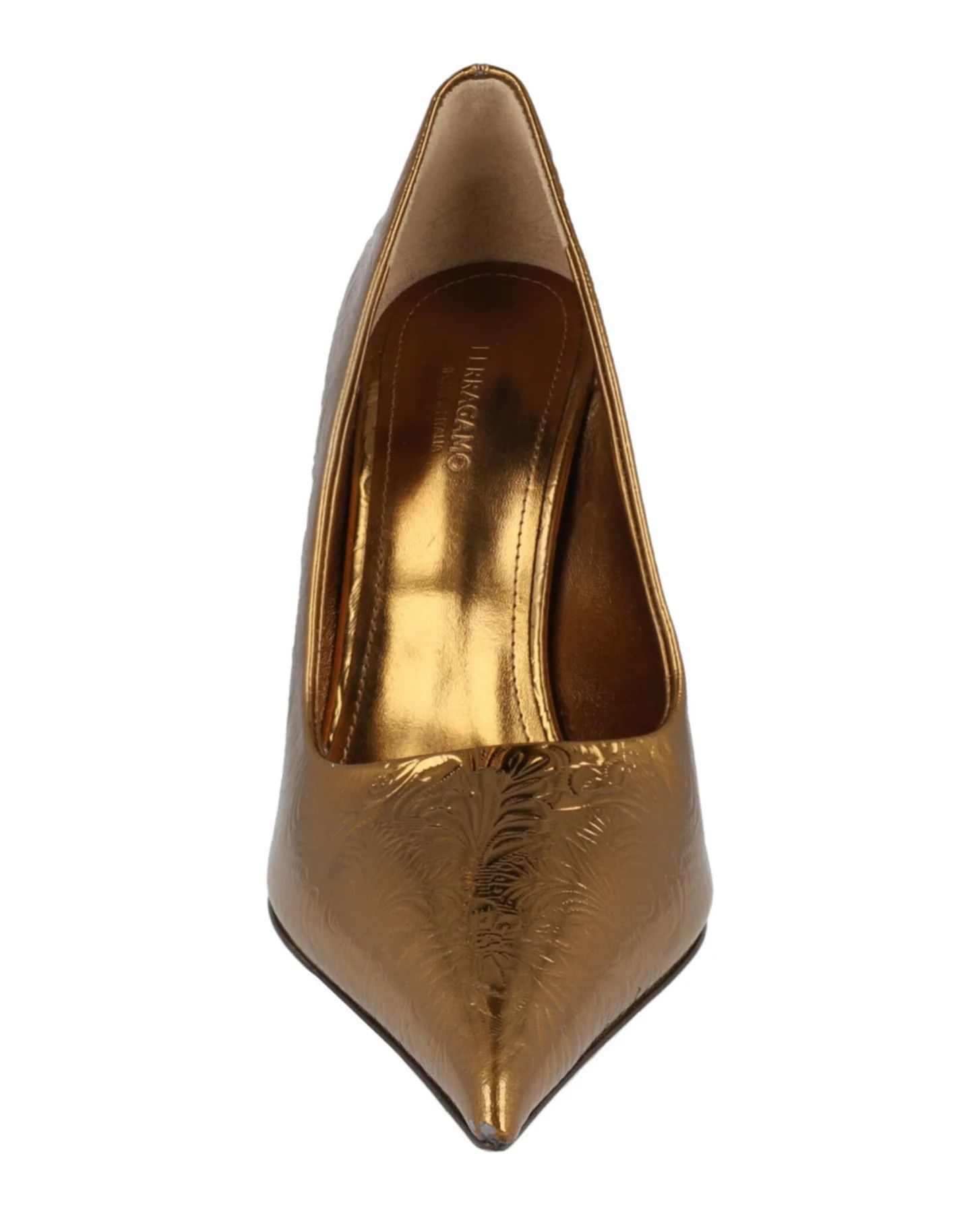 Salvatore Ferragamo o1y0426 Pumps in Gold Size US 7 / IT 37 - 3 Thumbnail