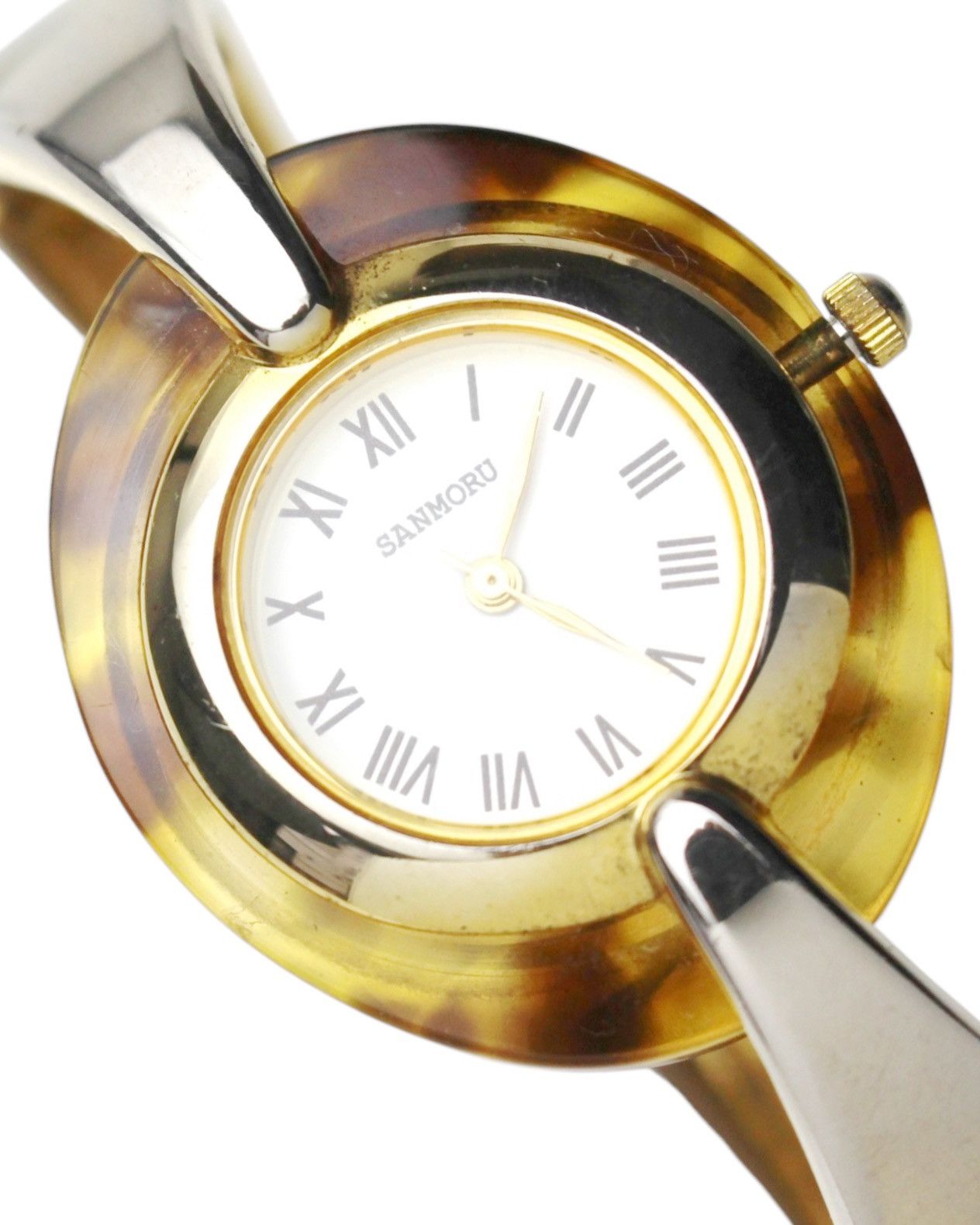 Japanese Brand × Vintage 2000S SANMORU BANGLE WATCH WITH AMBER-TONE BEZEL Size ONE SIZE - 3 Thumbnail