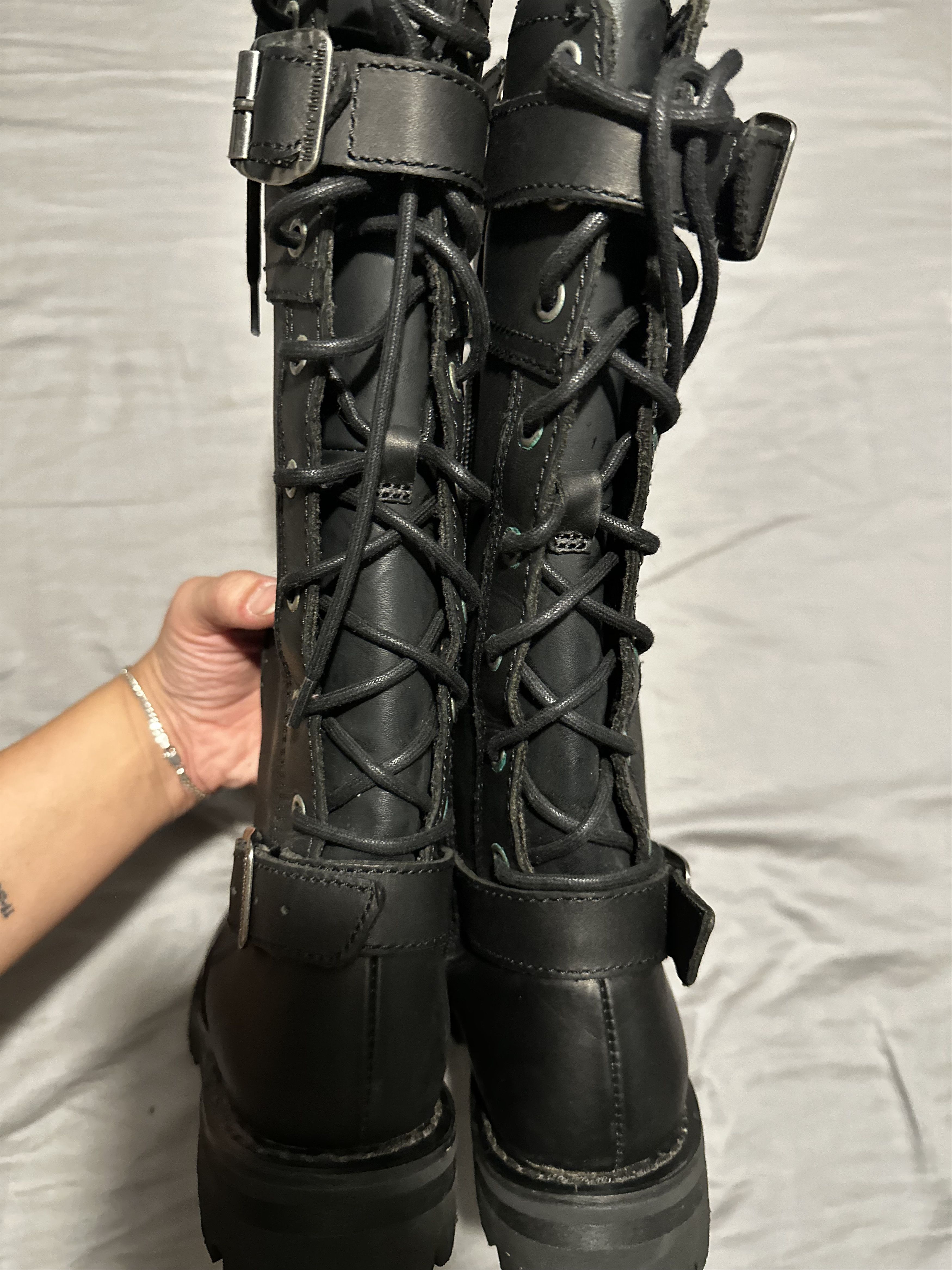 Harley Davidson Harley Davidson lace up biker boots Size US 8.5 / IT 38.5 - 2 Thumbnail