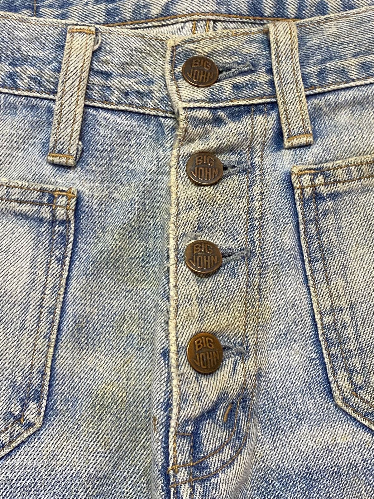 Tornado Mart Vintage Big John 70’s Fade Grunge Distressed Flare Jeans Size US 32 / EU 48 - 11 Thumbnail