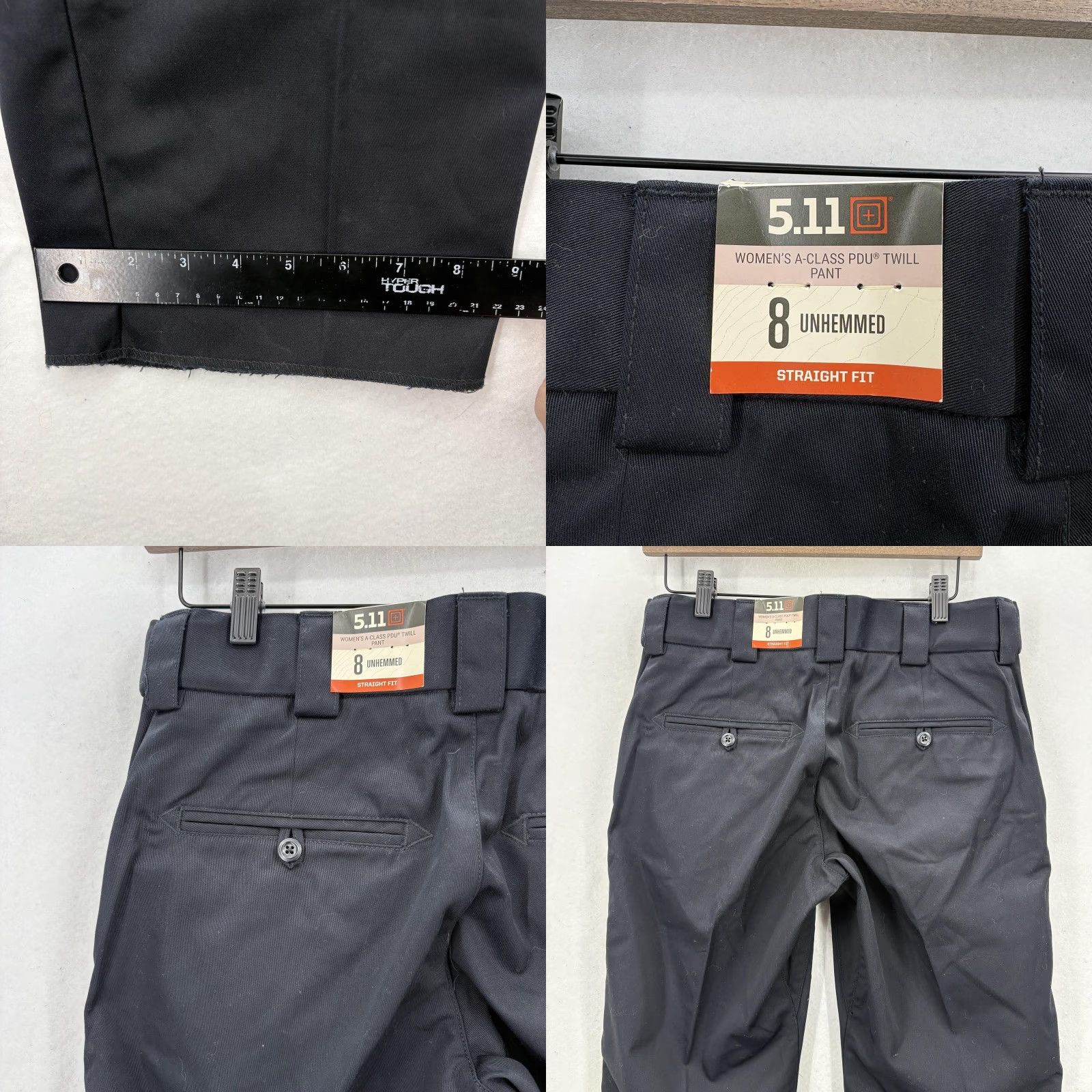 Vintage 5.11 Tactical A-Class PDU Twill Pants Womens 8 Black Straight Fit Unhemmed Work Pants Size 30" / US 8 / IT 44 - 9 Thumbnail
