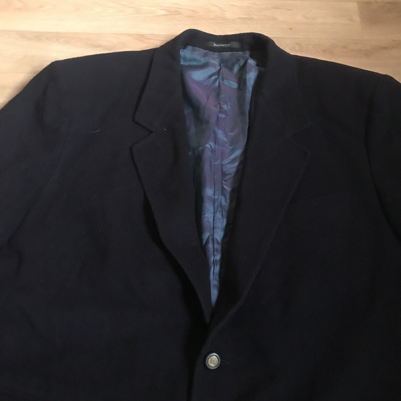 Burberry VINTAGE Burberry coat blazer wool cashmere men’s blue navy Size US L / EU 52-54 / 3 - 4 Thumbnail