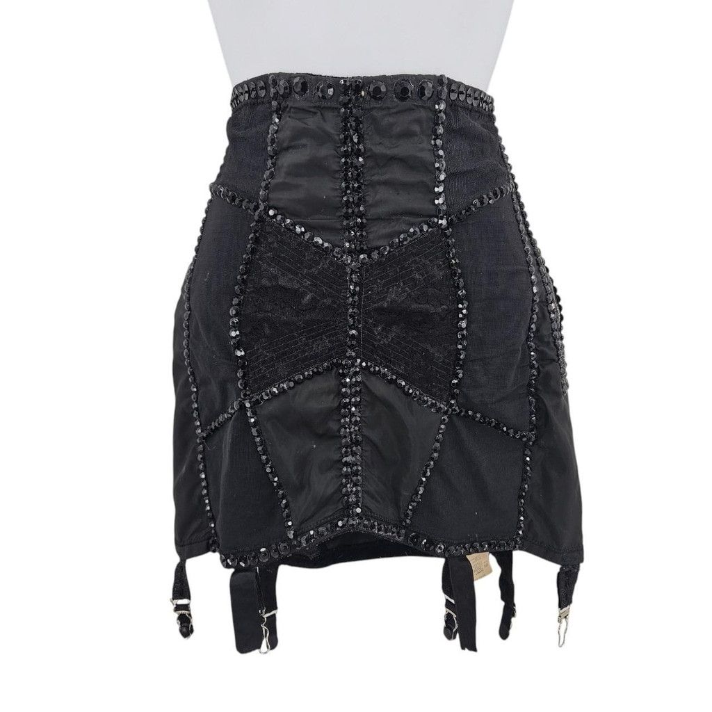 Vintage Vintage Black Gothic-Inspired Garter Belt Size ONE SIZE - 1 Thumbnail