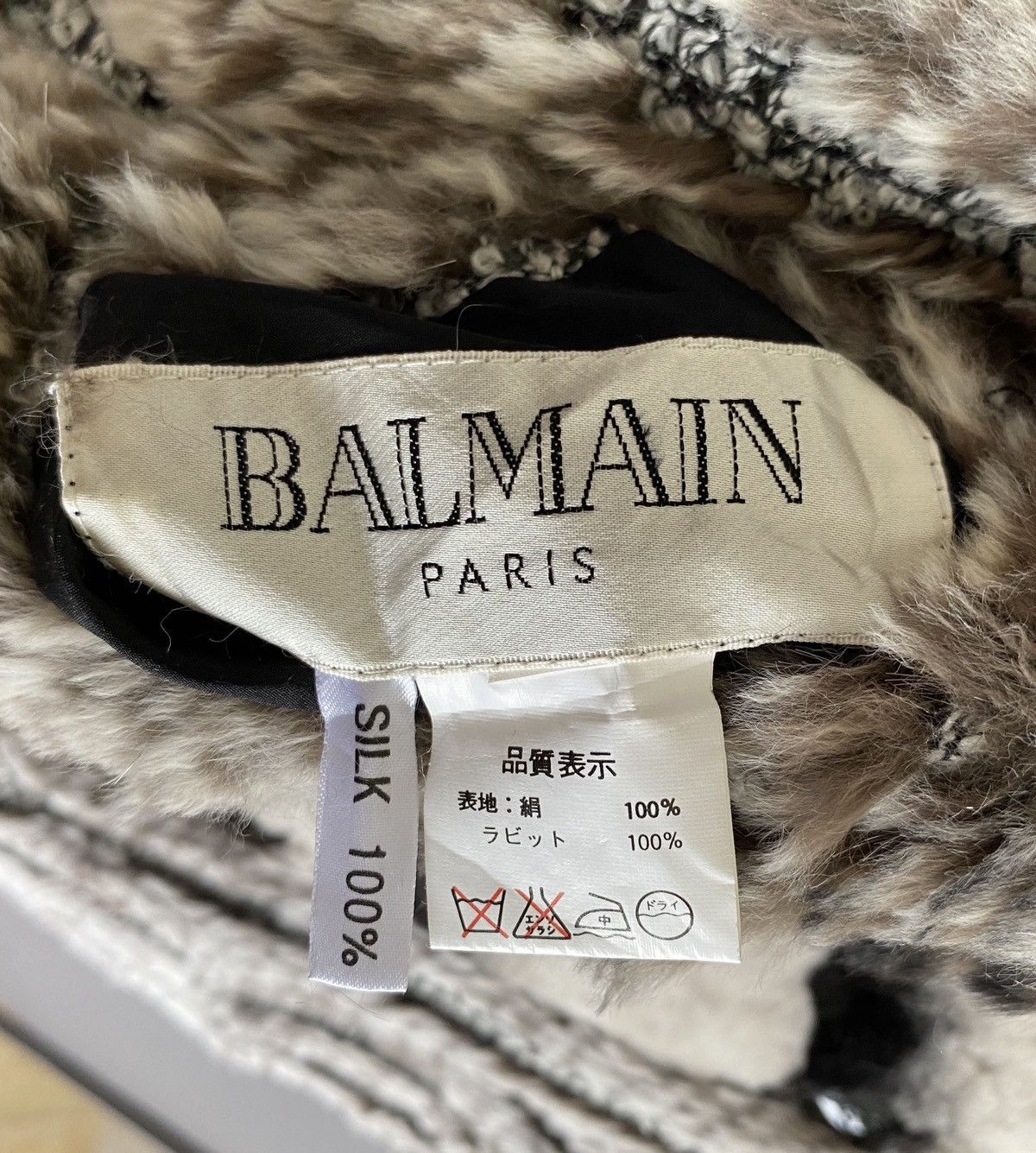 Balmain Very Rare Vintage Balmain 100% Silk Rabbit Fur Parka 1990s Size US L / EU 52-54 / 3 - 12 Thumbnail