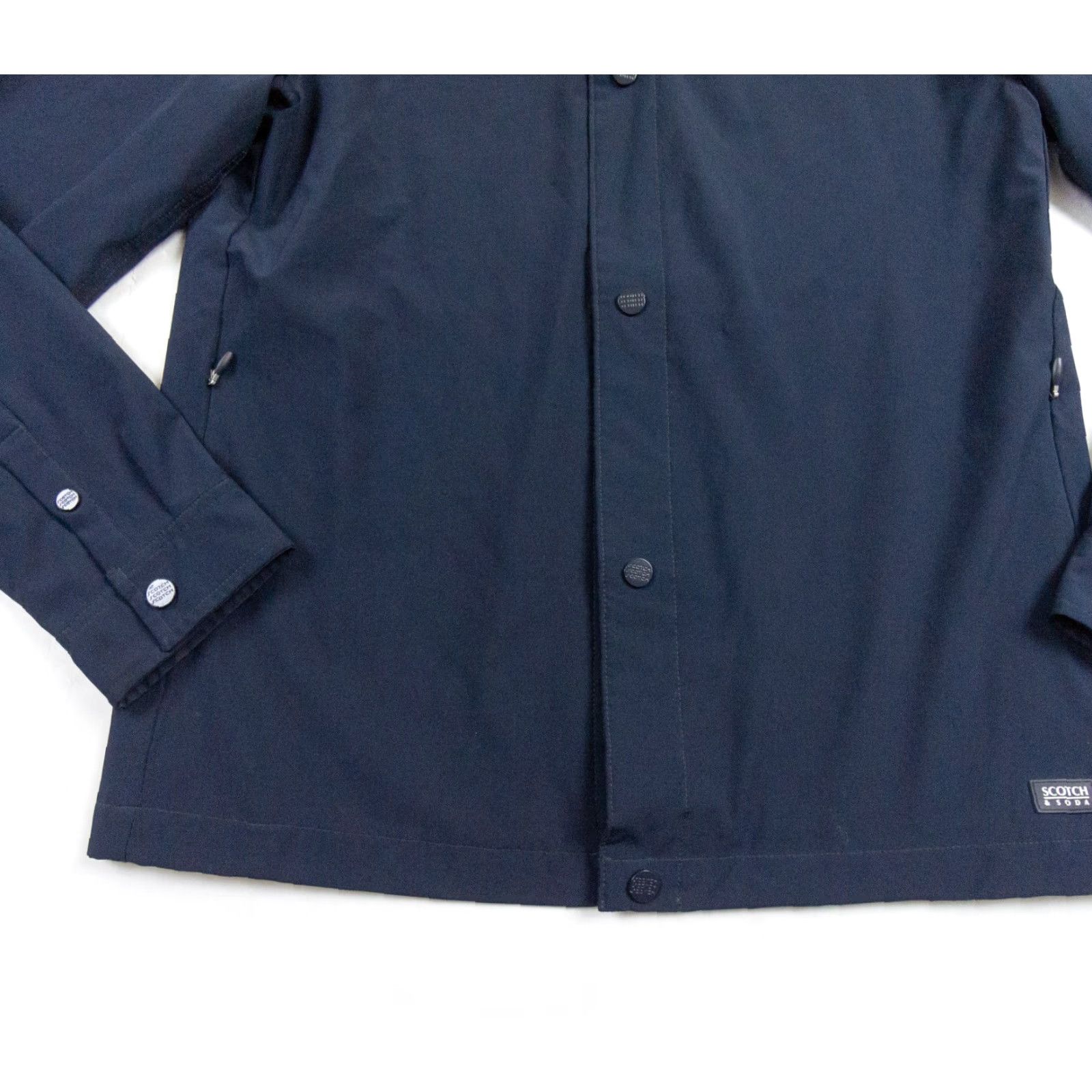 Scotch & Soda SCOTCH & SODA Windbreaker Jacket Mens Small Blue Coat Outdoor Coach Snap Button Windbreaker Regular Fit S Mens Blue Size US S / EU 44-46 / 1 - 3 Thumbnail