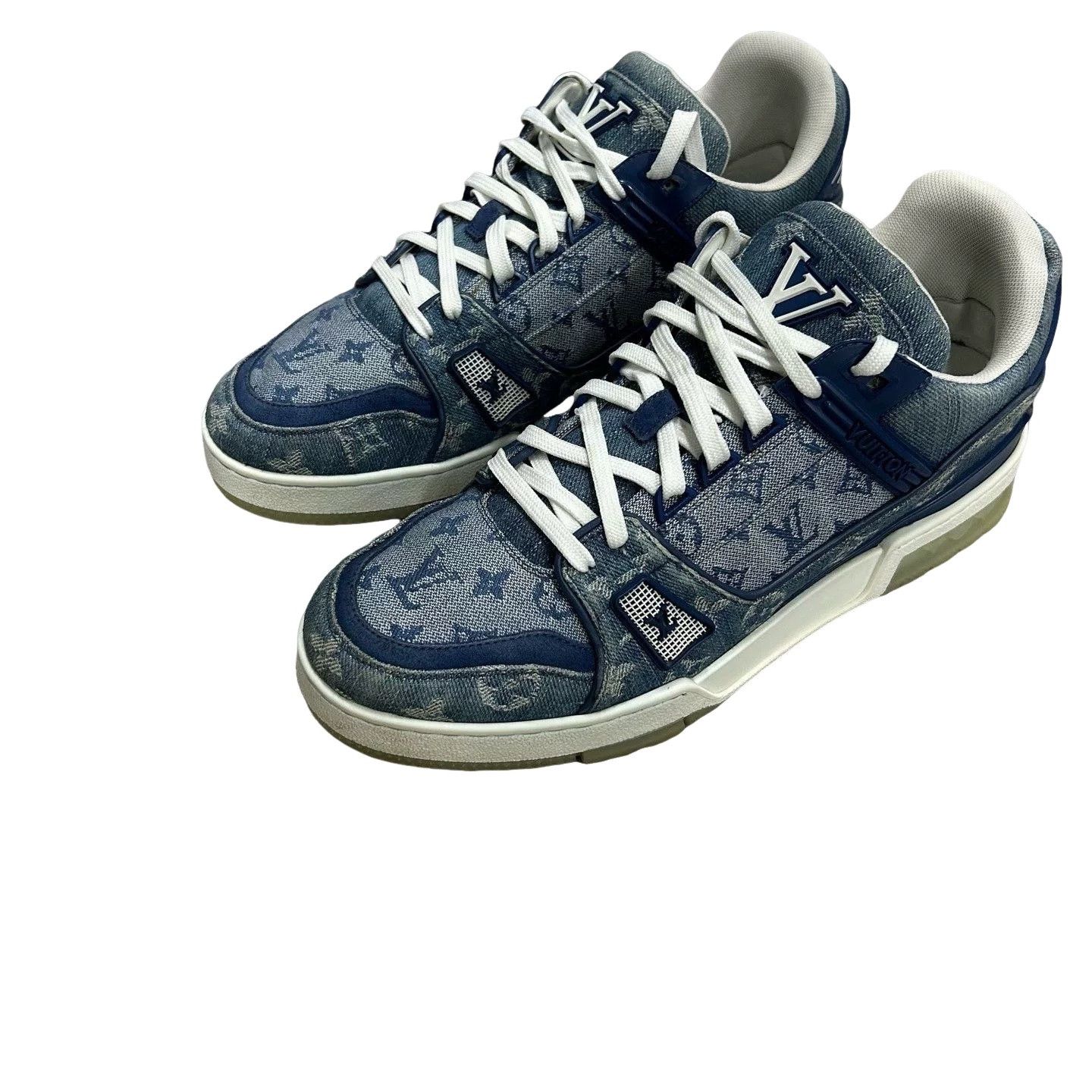 Louis Vuitton Louis Vuitton Denim Monogram Low-Top Sneakers US 8 Size US 8 / EU 41 - 1 Thumbnail