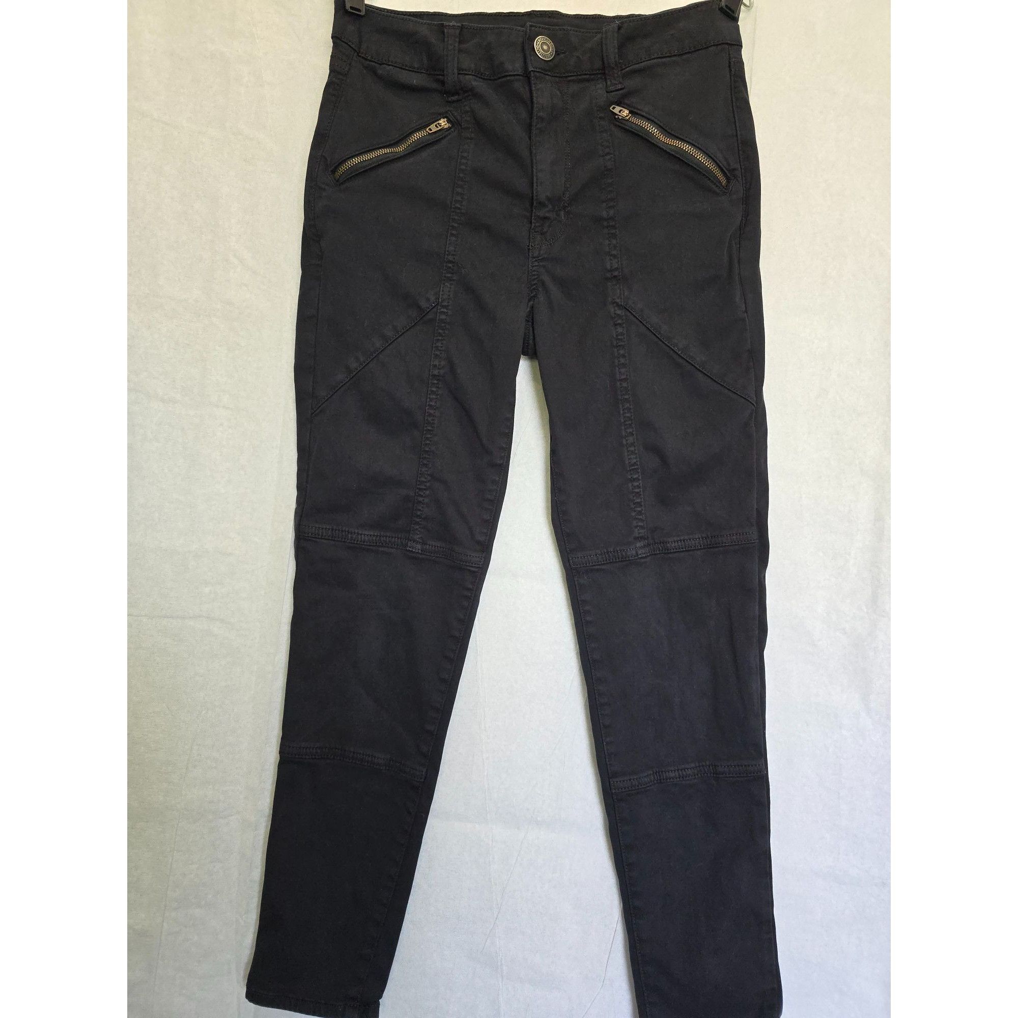 Other American Eagle Outfitters Women's Super Stretch Black Pants Size 28" / US 6 / IT 42 - 1 Thumbnail